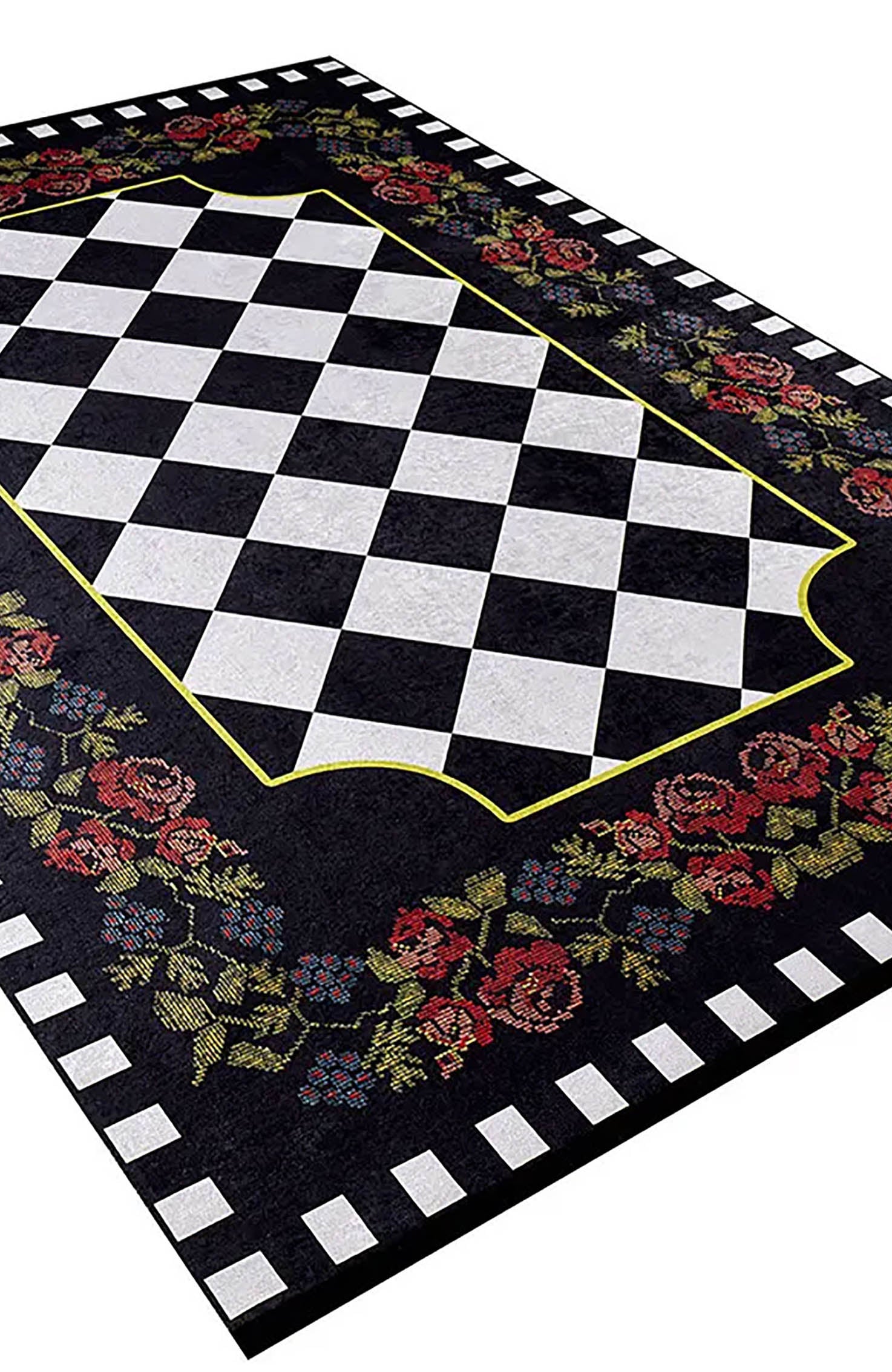 Kairi Turkish Karabagh Decorative Floral Geometric Rug