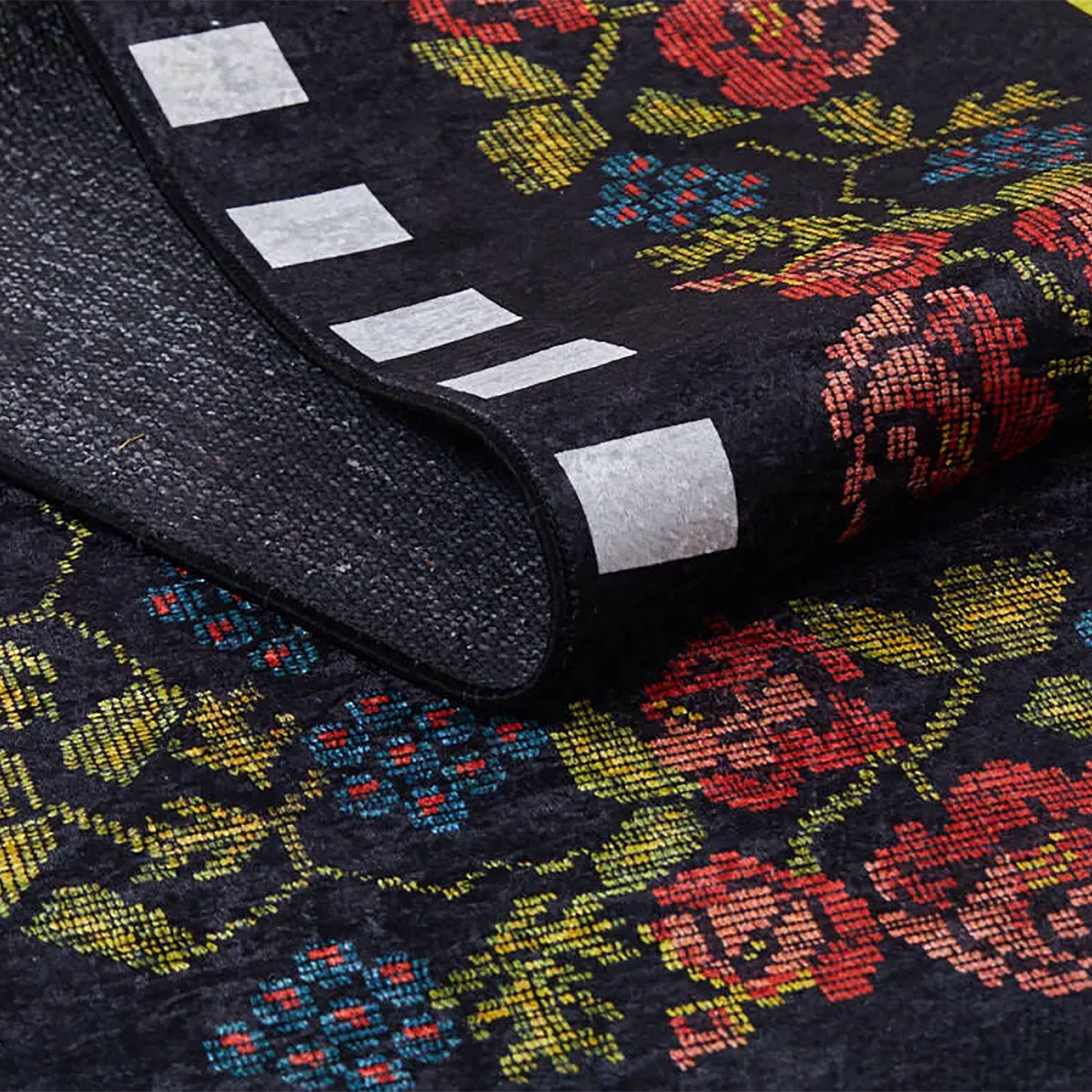 Kairi Turkish Karabagh Decorative Floral Geometric Rug