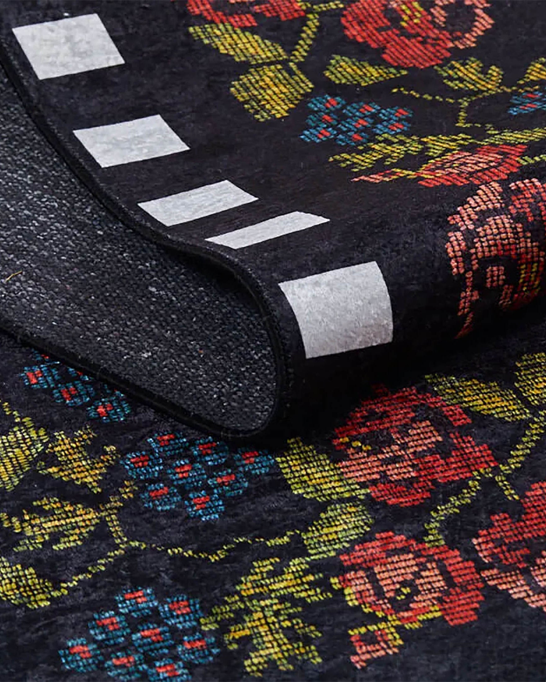 Kairi Turkish Karabagh Decorative Floral Geometric Rug