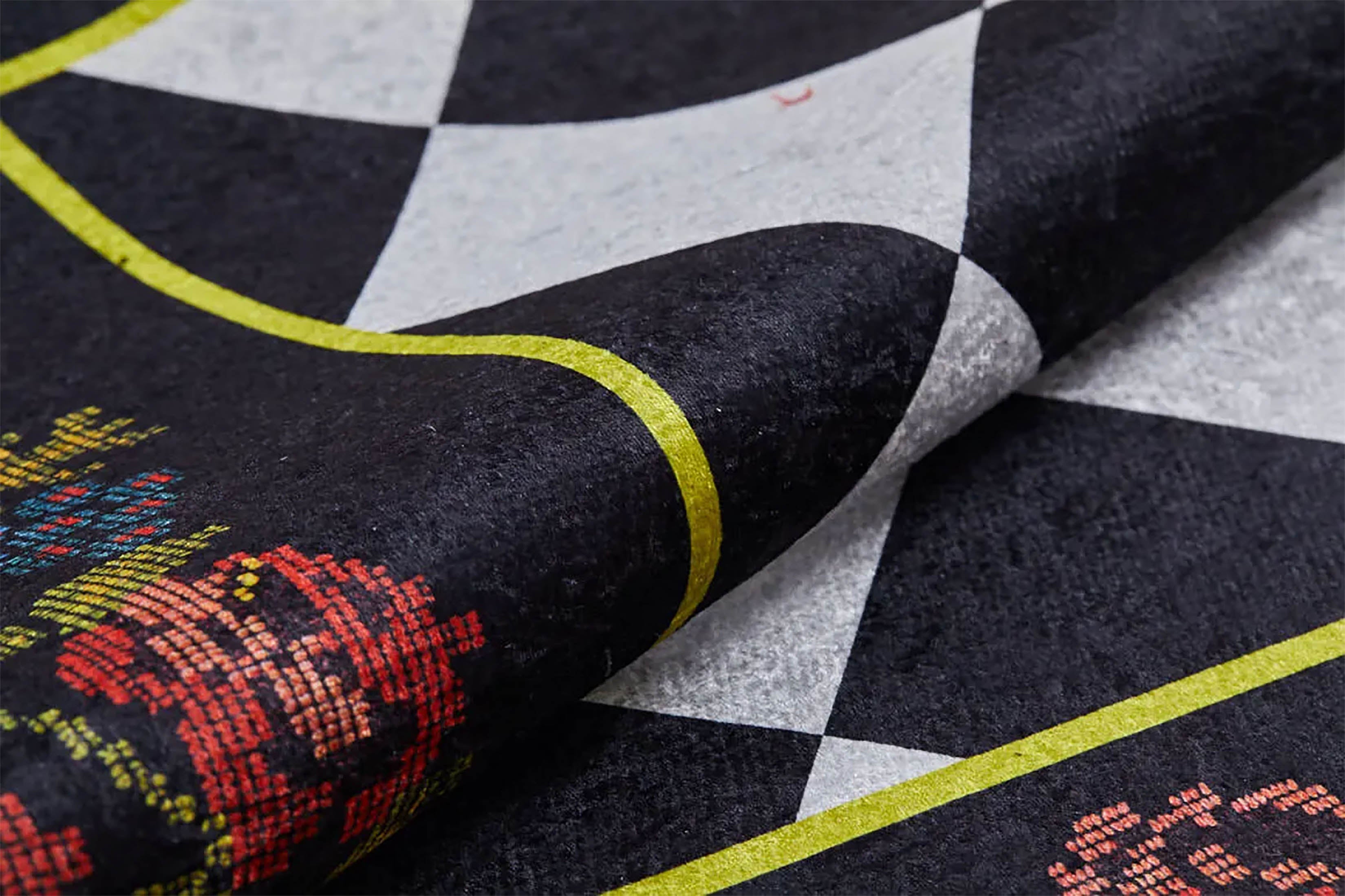 Kairi Turkish Karabagh Decorative Floral Geometric Rug