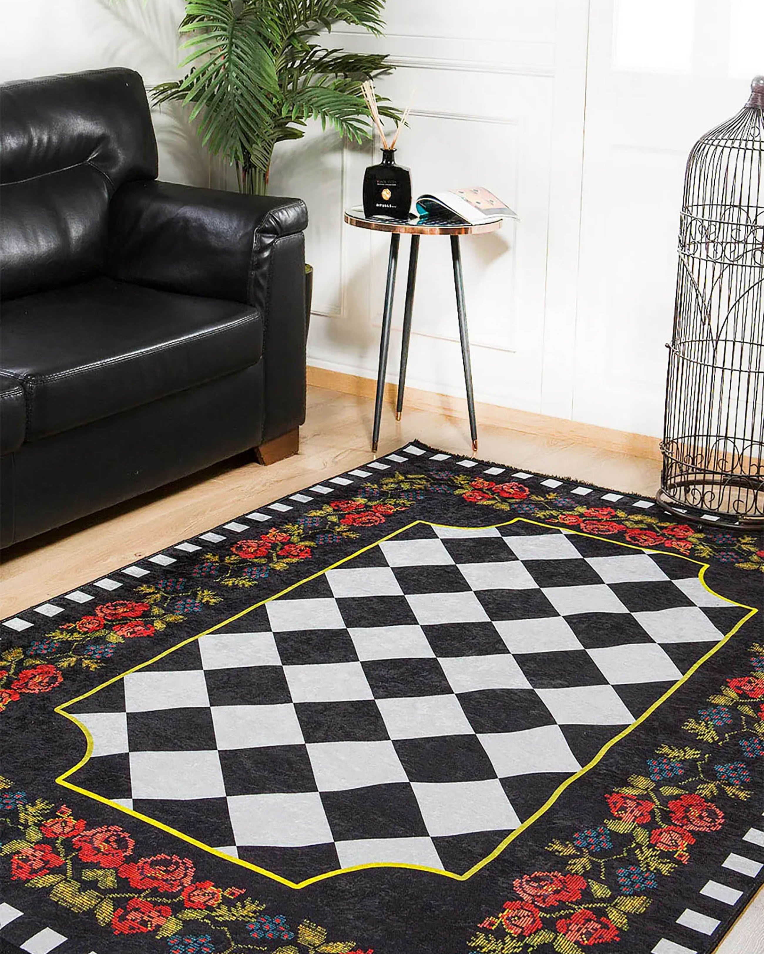 Kairi Turkish Karabagh Decorative Floral Geometric Rug