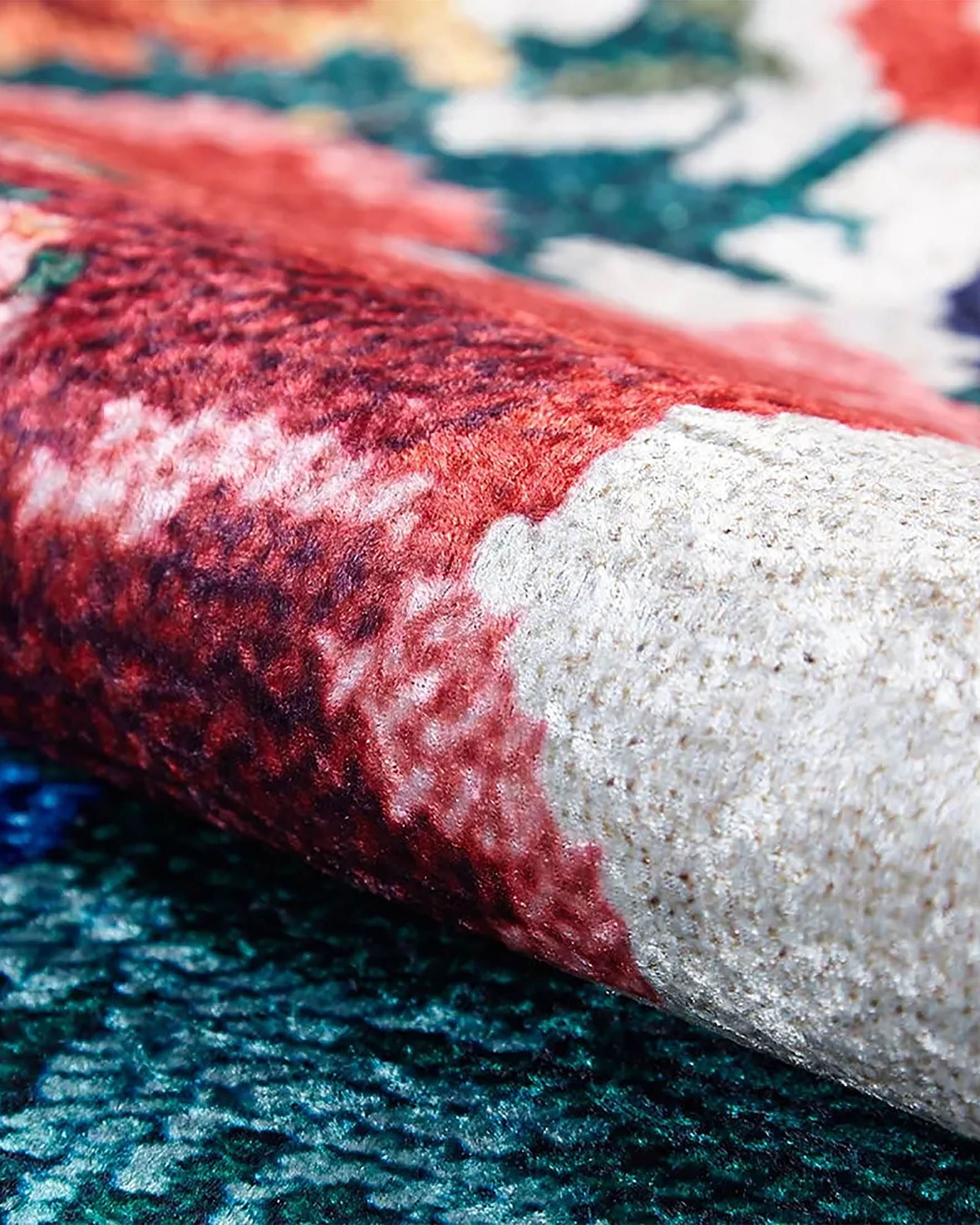 Shay Turkish Karabagh White Decorative Floral Rug