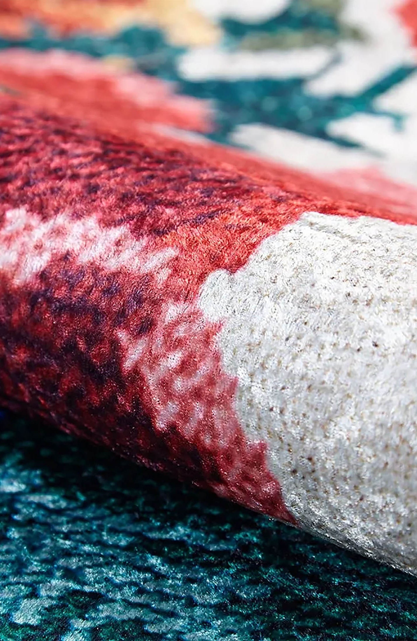 Shay Turkish Karabagh White Decorative Floral Rug