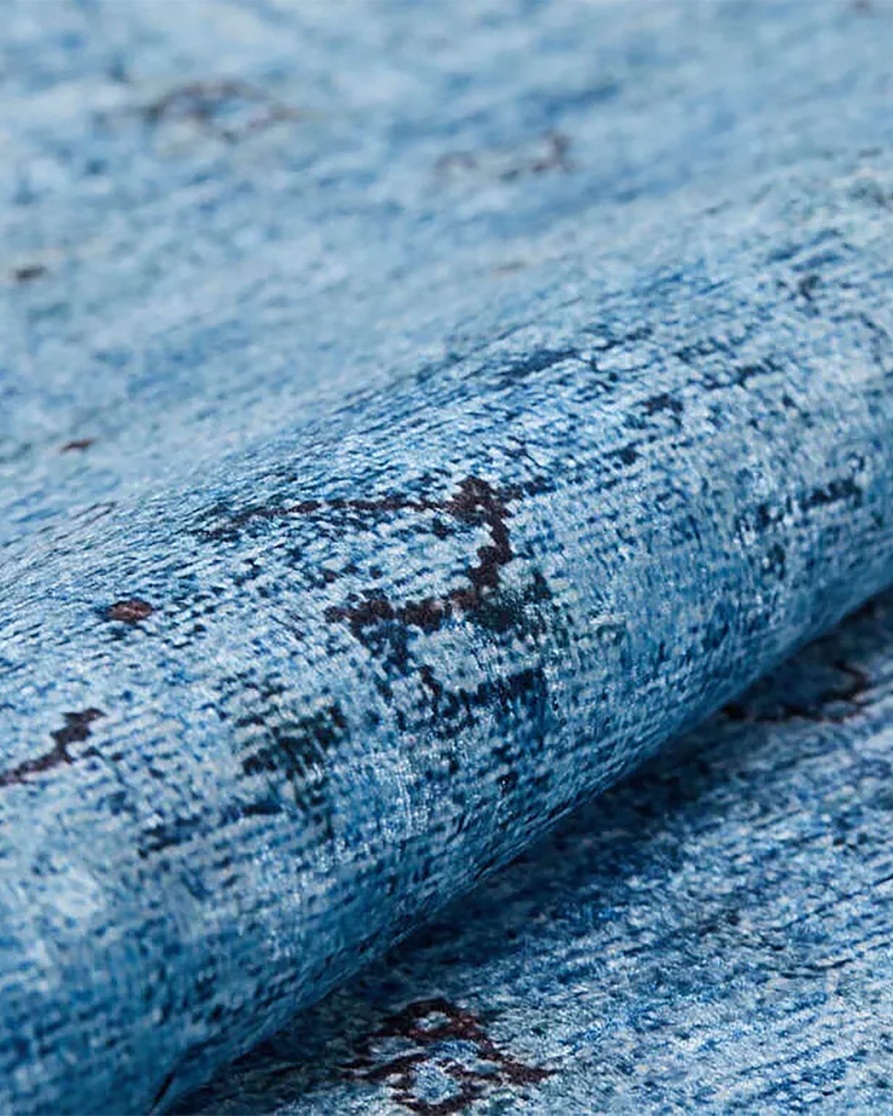 Malayah Turkish Light Blue Oushak Floral Area Rug