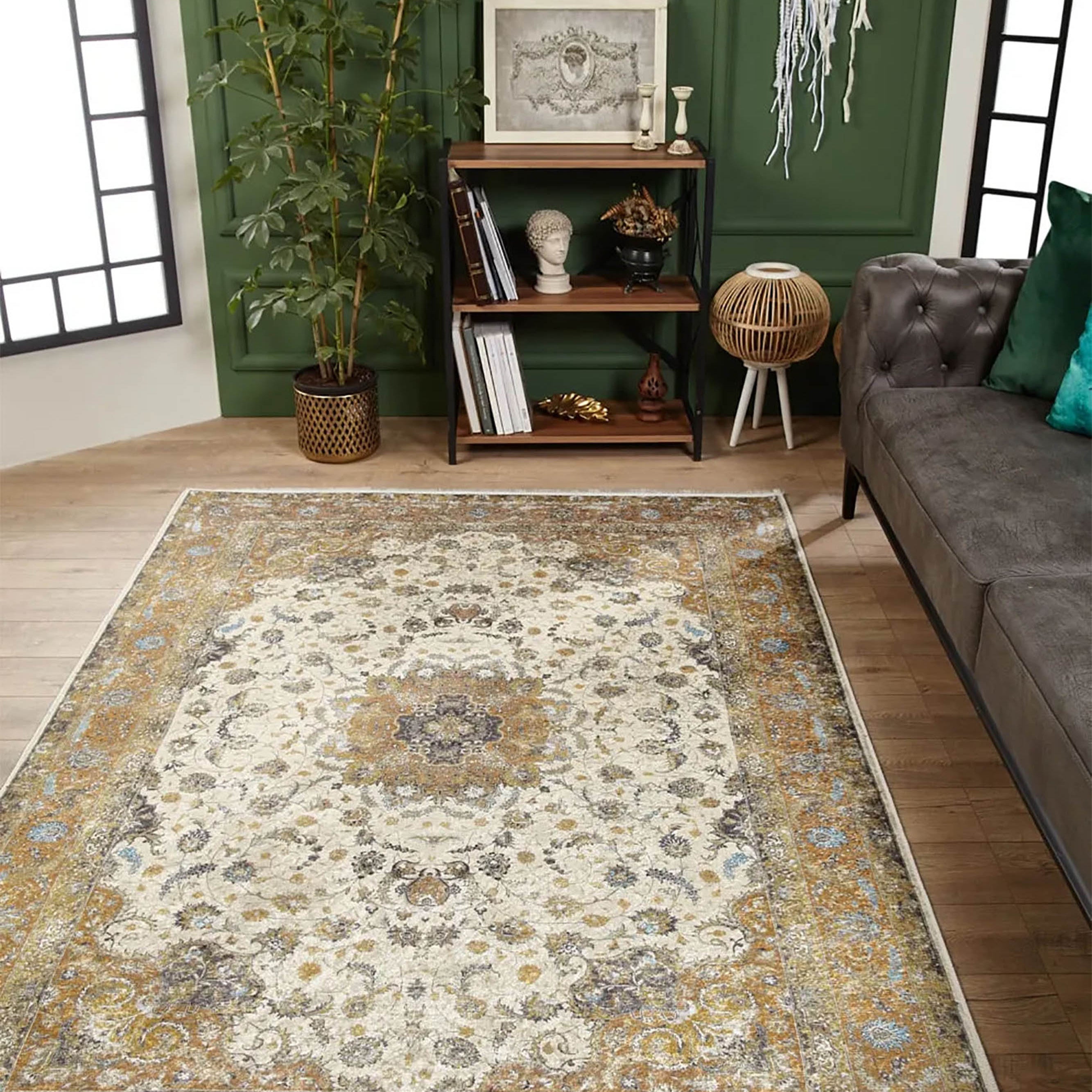 Emmeline Turkish Floral Traditional Vintage Rug