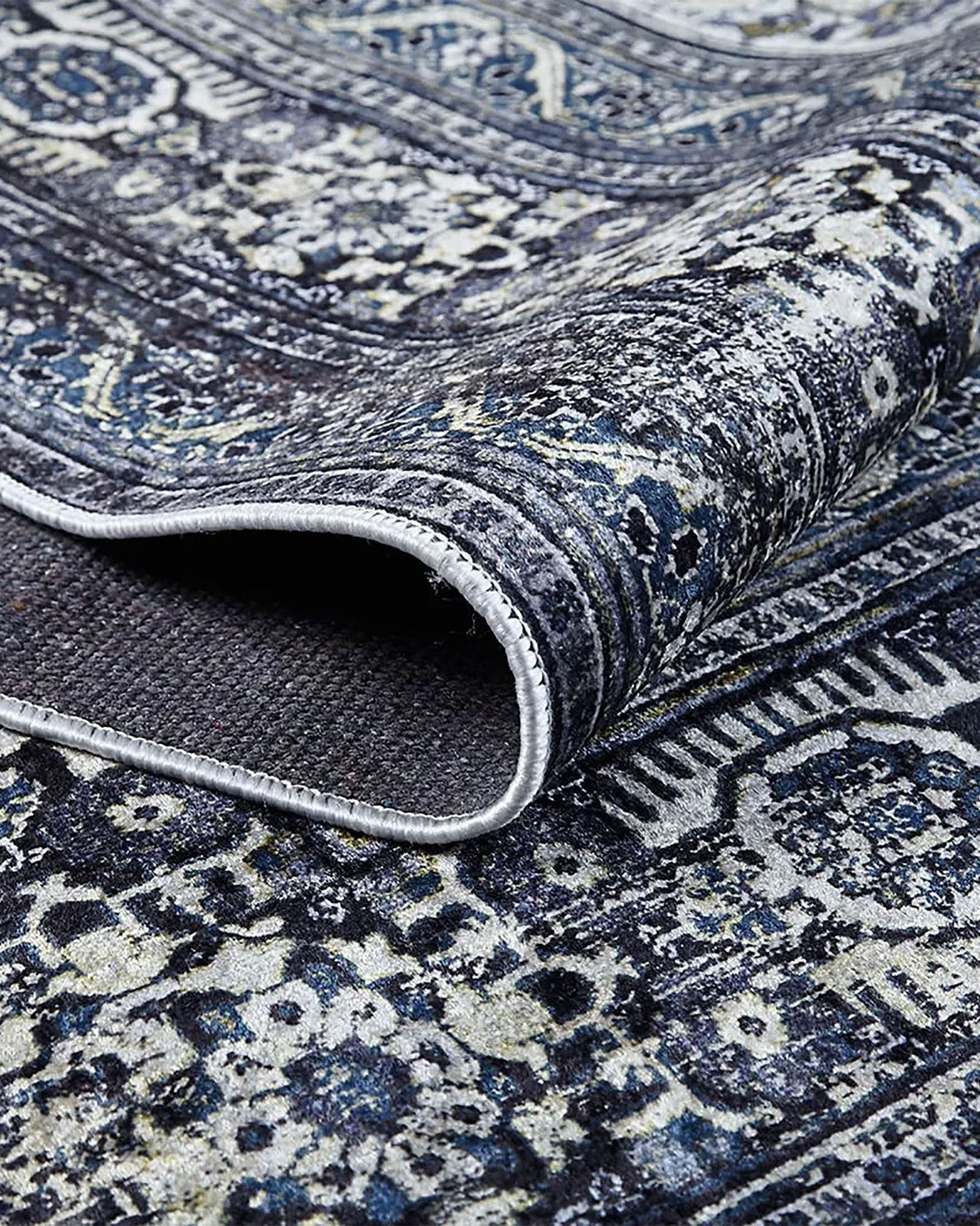 Gazale Turkish Blue Medallion Geometric Rug