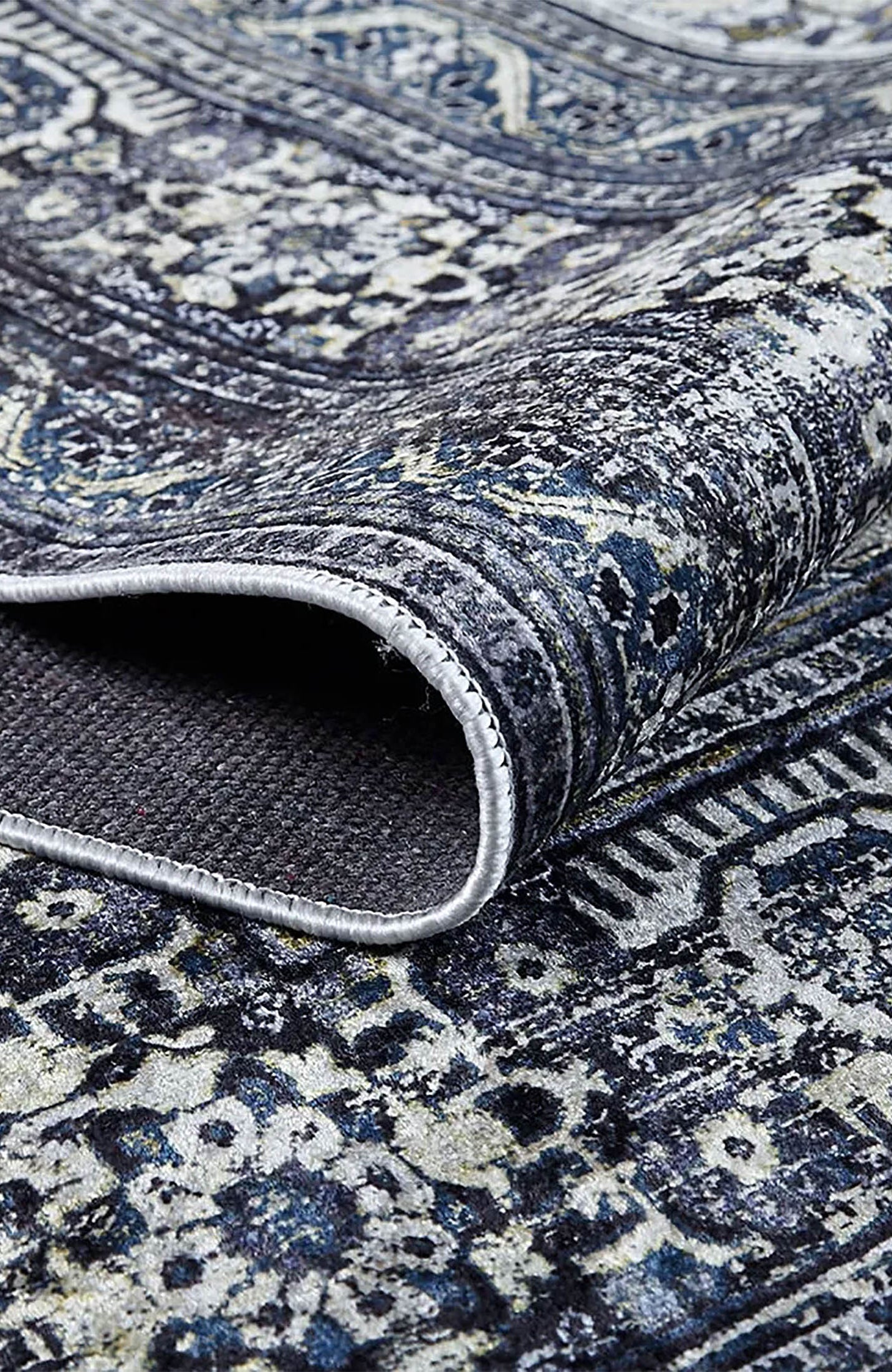 Gazale Turkish Blue Medallion Geometric Rug