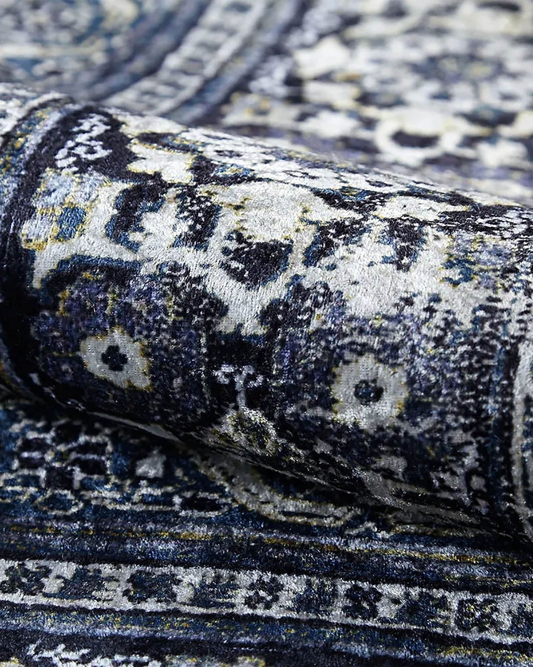 Gazale Turkish Blue Medallion Geometric Rug