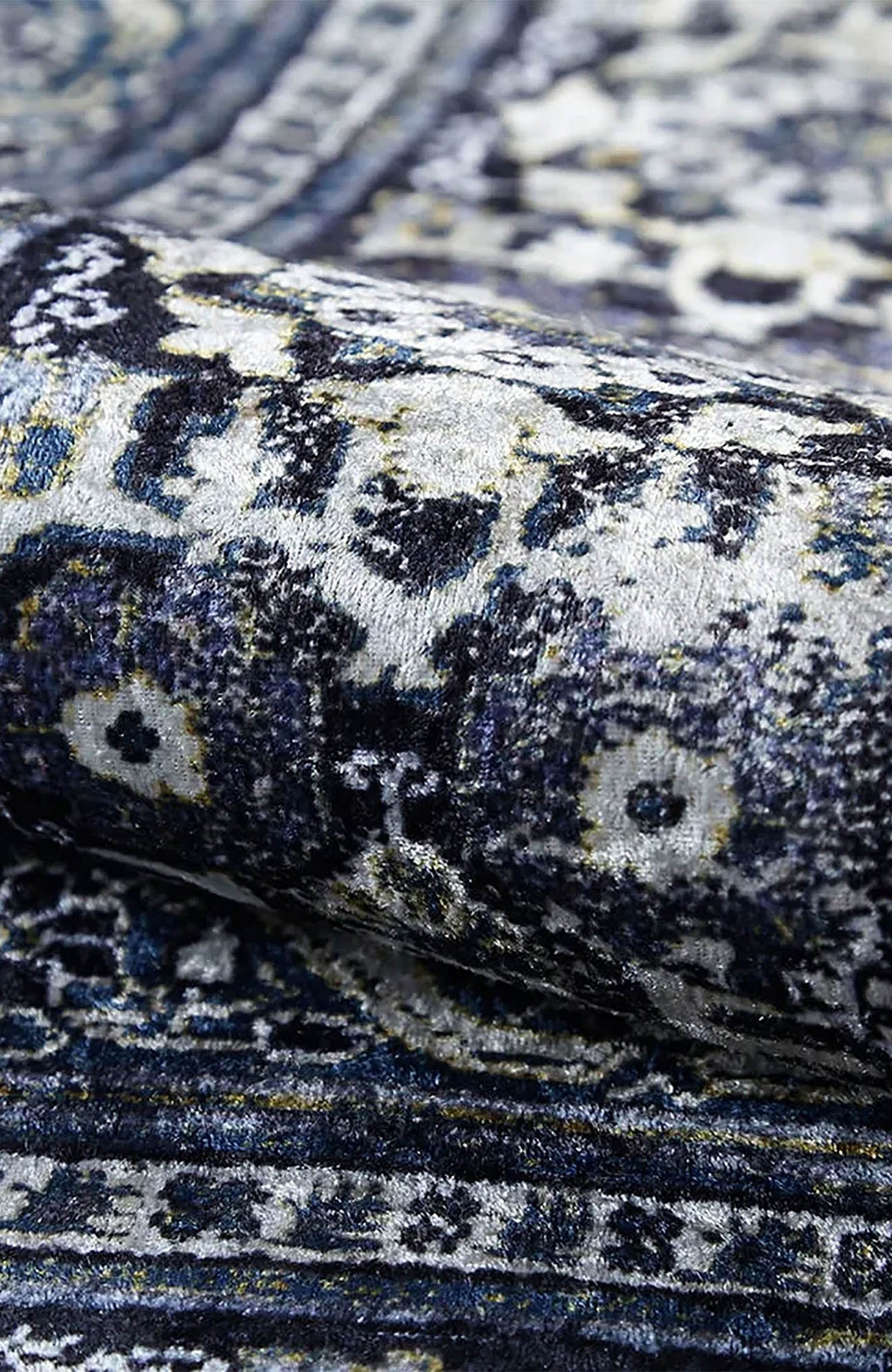 Gazale Turkish Blue Medallion Geometric Rug