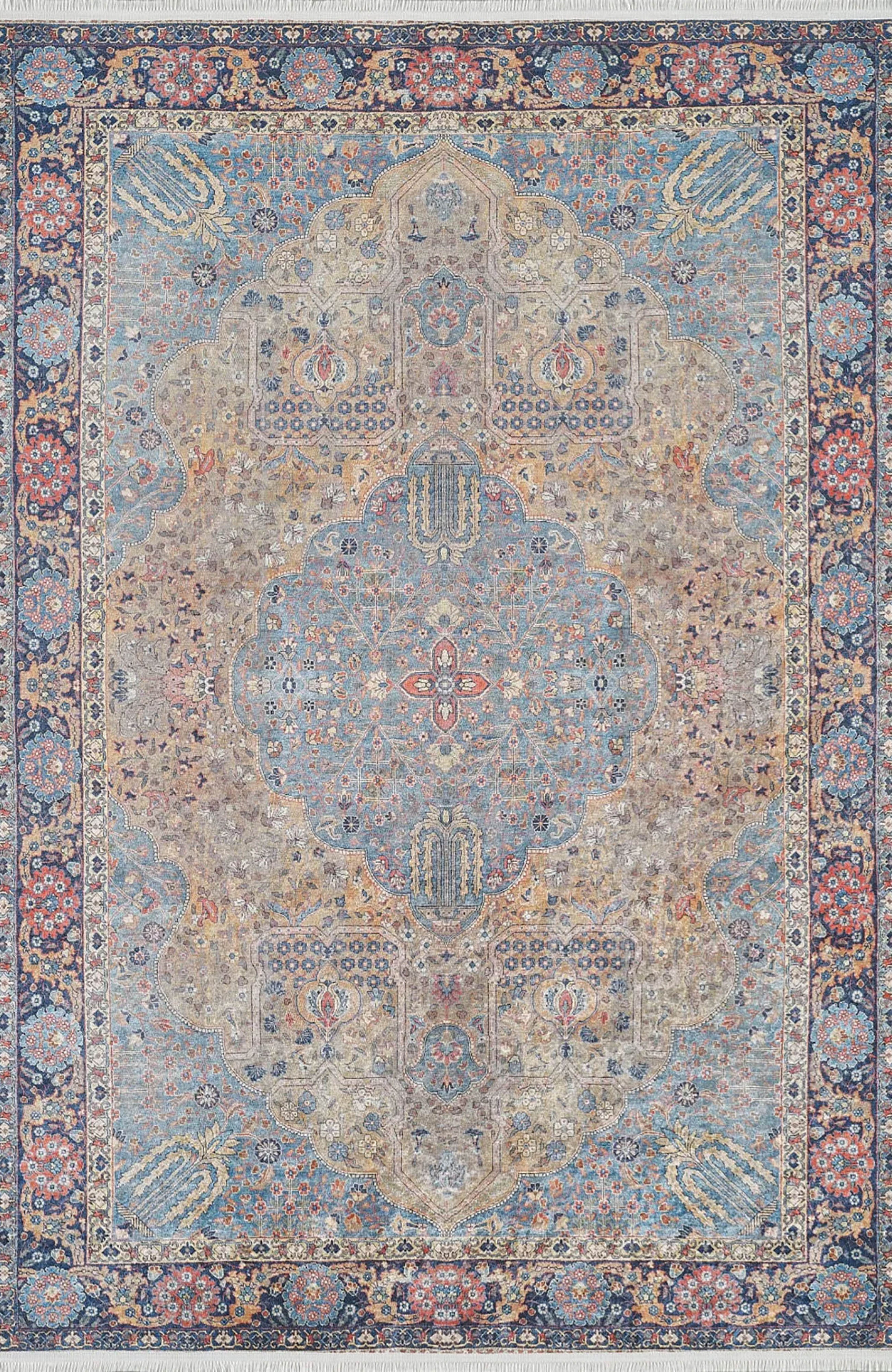 Sarahi Turkish Medallion Traditional Oriental Rug