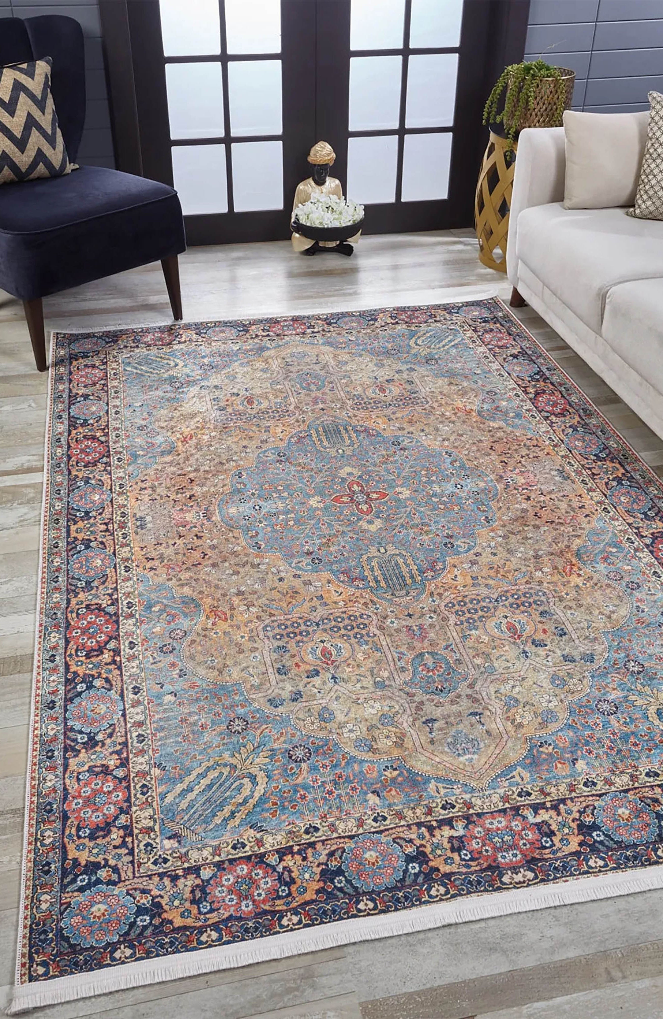 Sarahi Turkish Medallion Traditional Oriental Rug