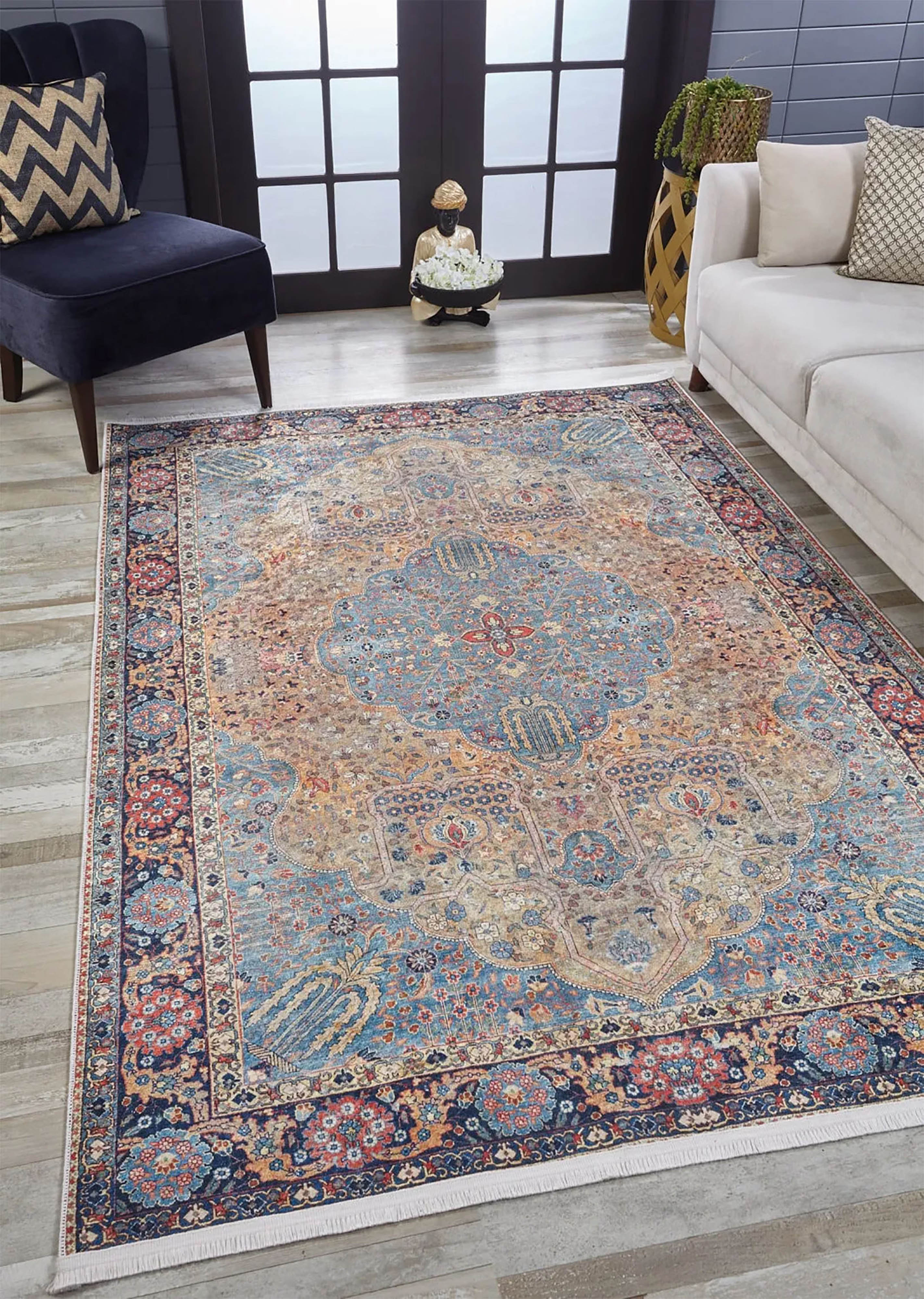 Sarahi Turkish Medallion Traditional Oriental Rug