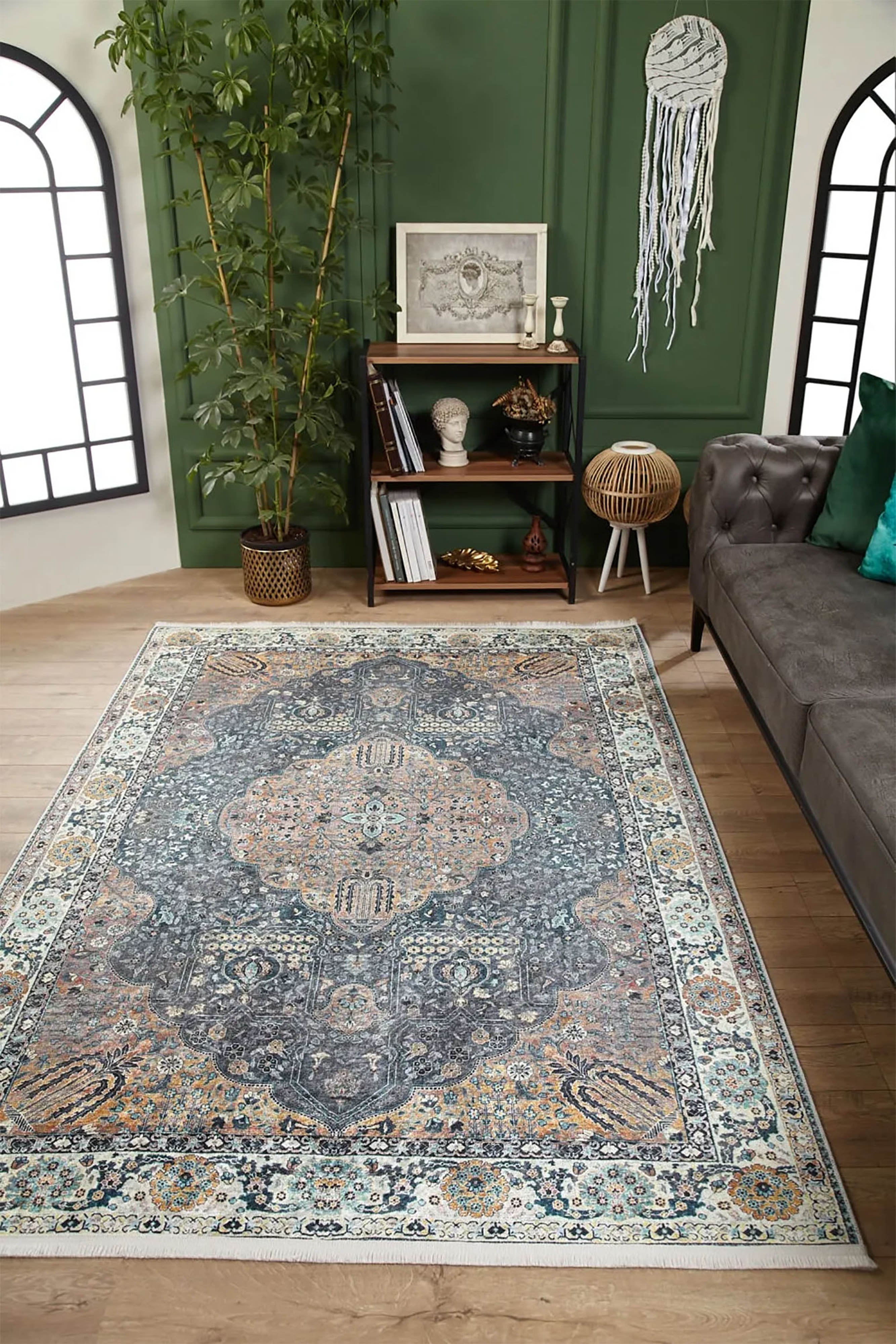 Anika Turkish Medallion Traditional Oriental Rug