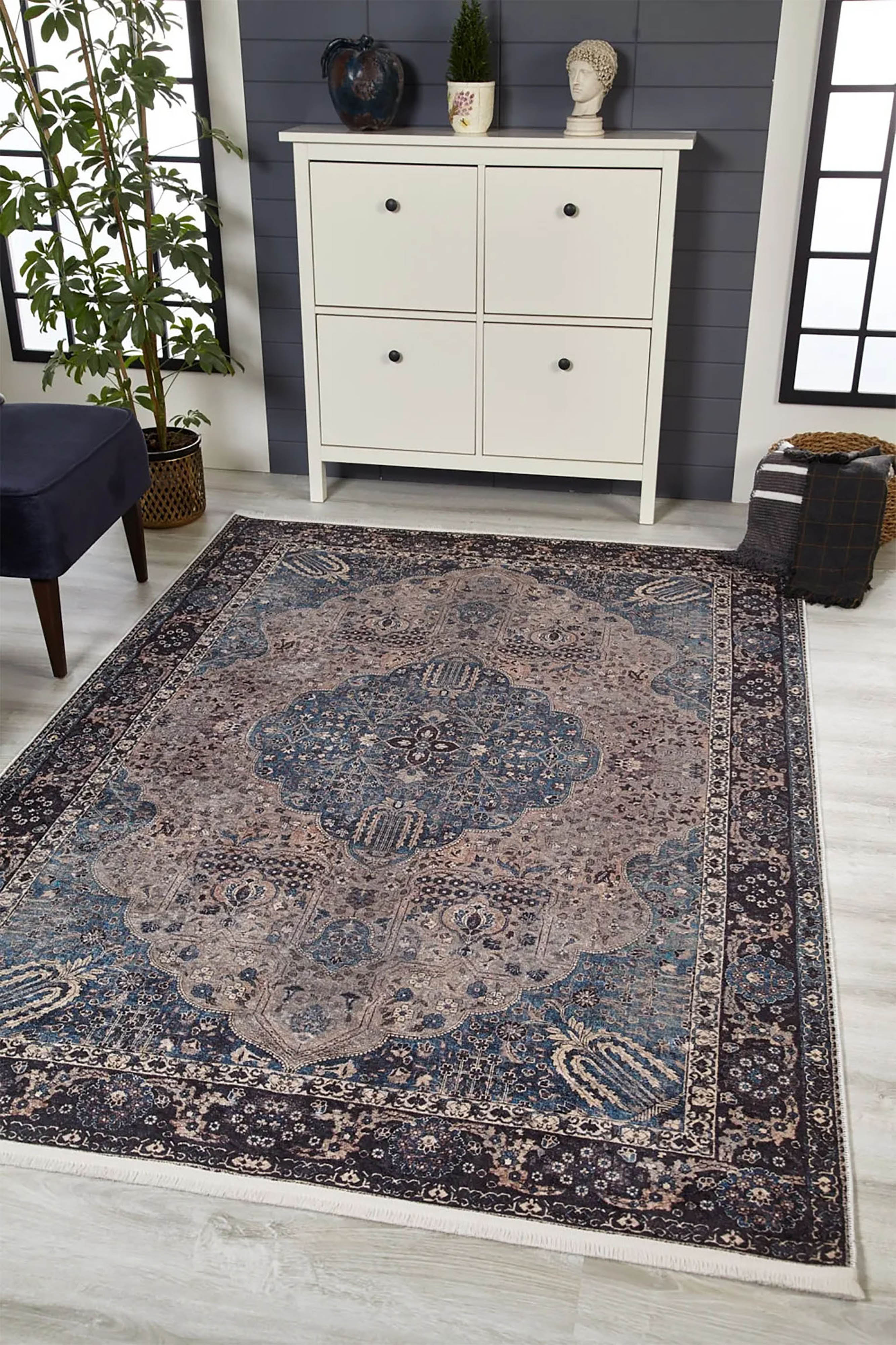 Raina Turkish Medallion Traditional Oriental Rug