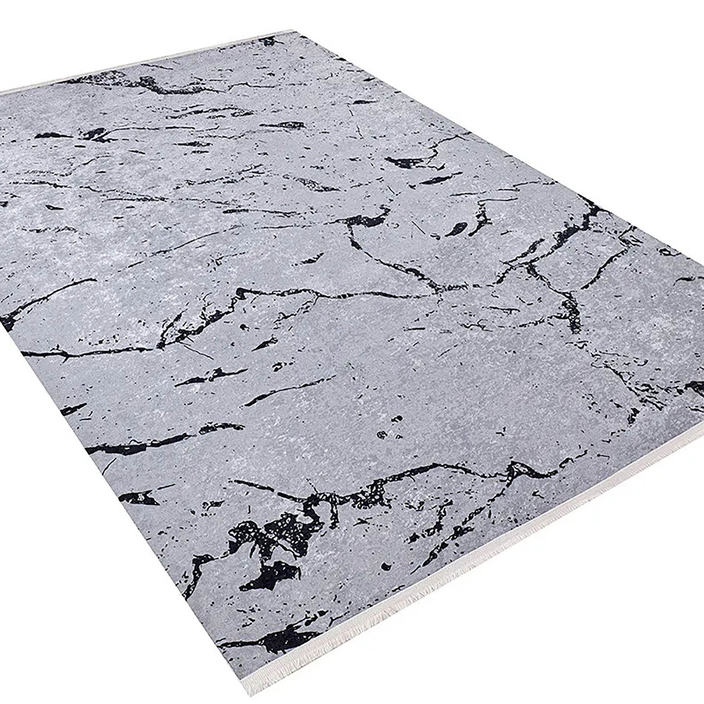 Lilianna Marble Style Gray Luxury Home Modern Art Rug
