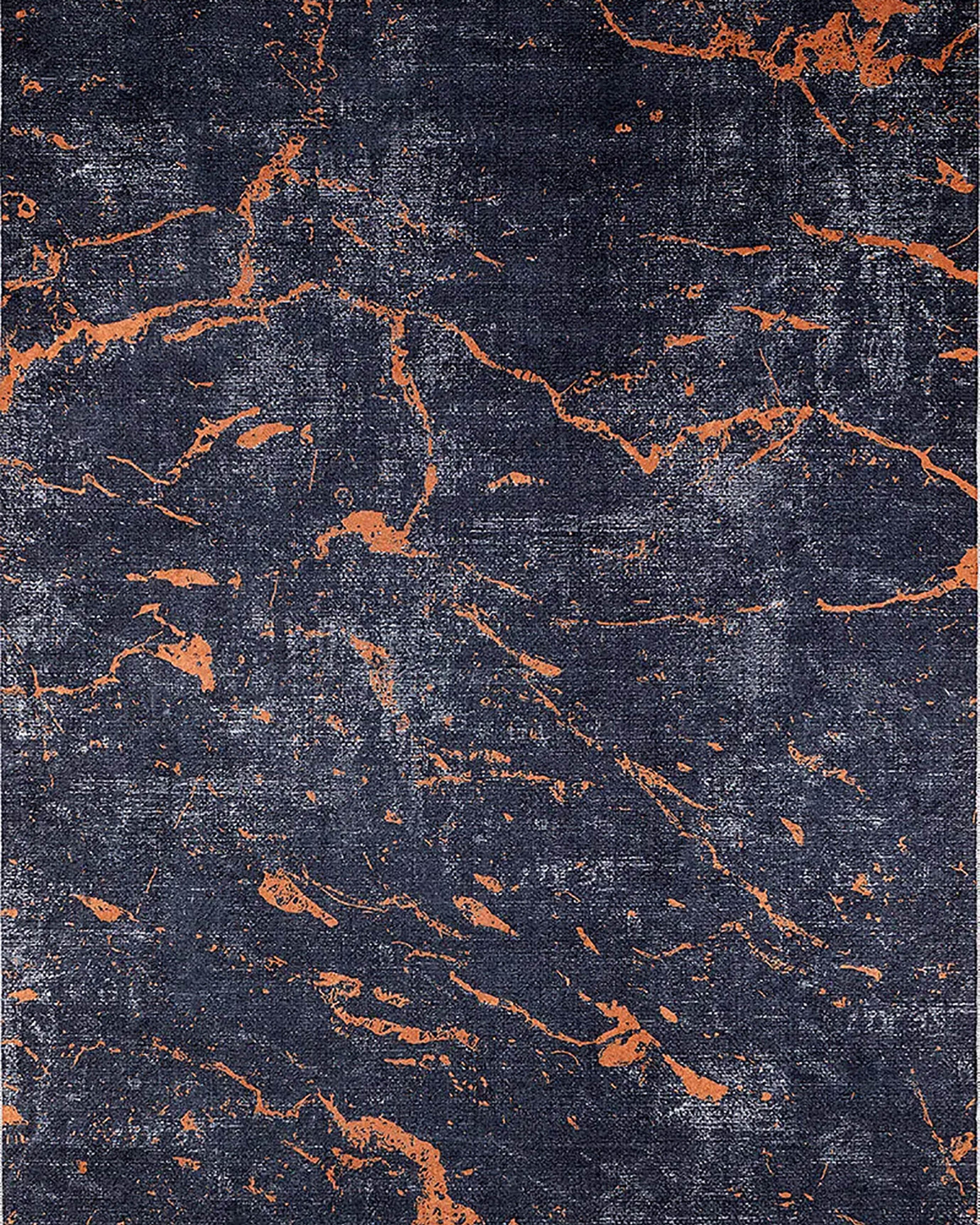 Khalani Marble Style Black Brown Luxury Home Modern Art Rug
