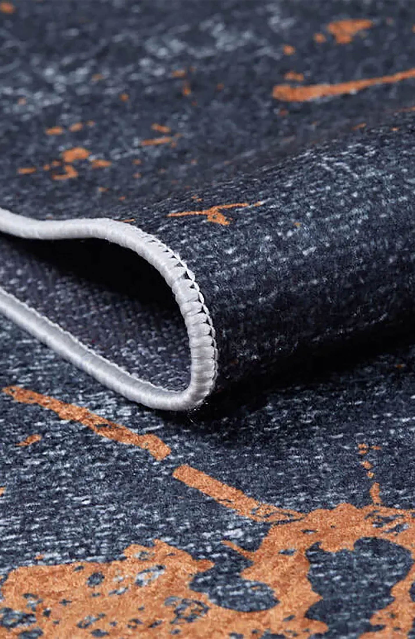 Khalani Marble Style Black Brown Luxury Home Modern Art Rug