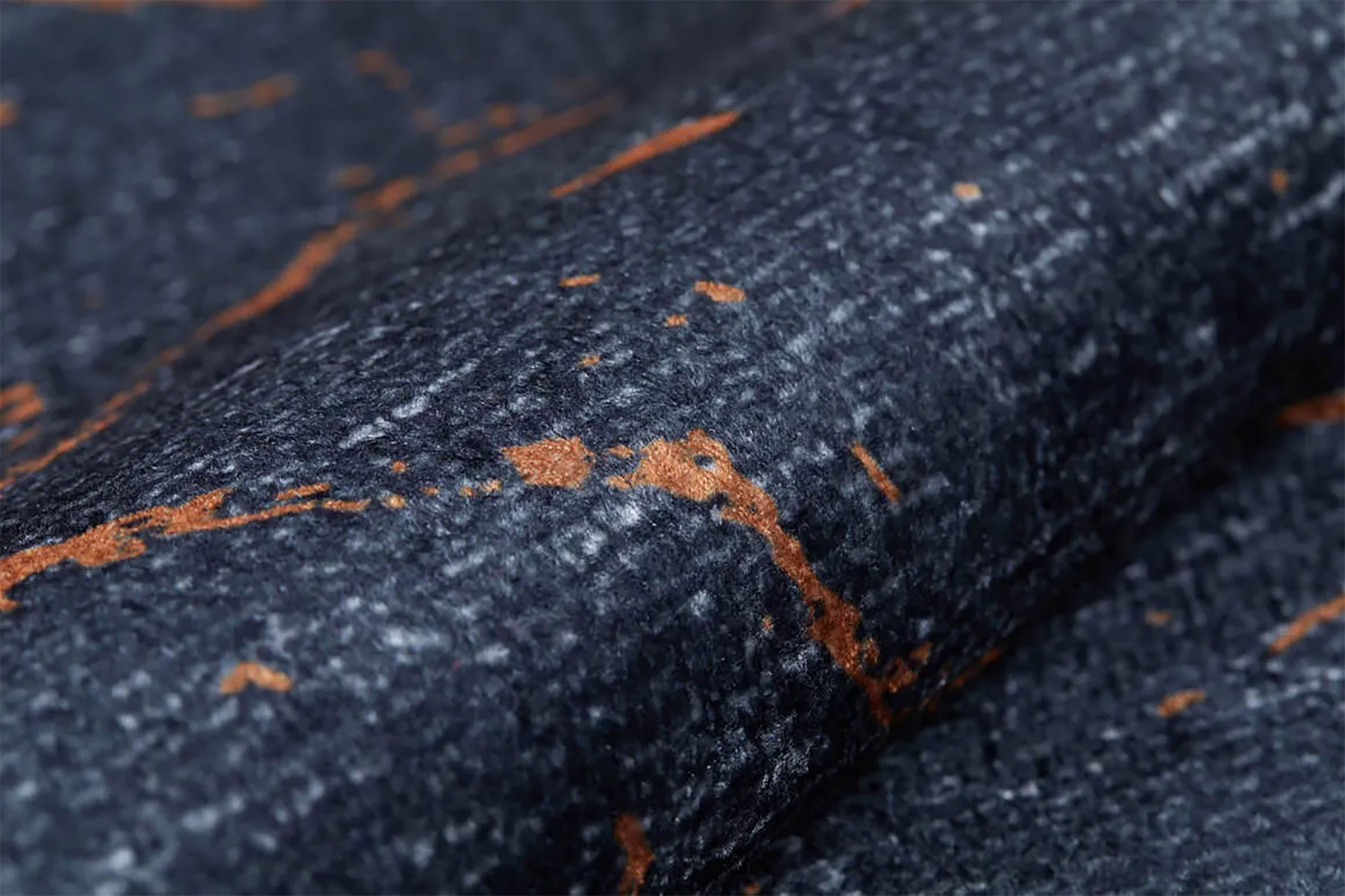 Khalani Marble Style Black Brown Luxury Home Modern Art Rug