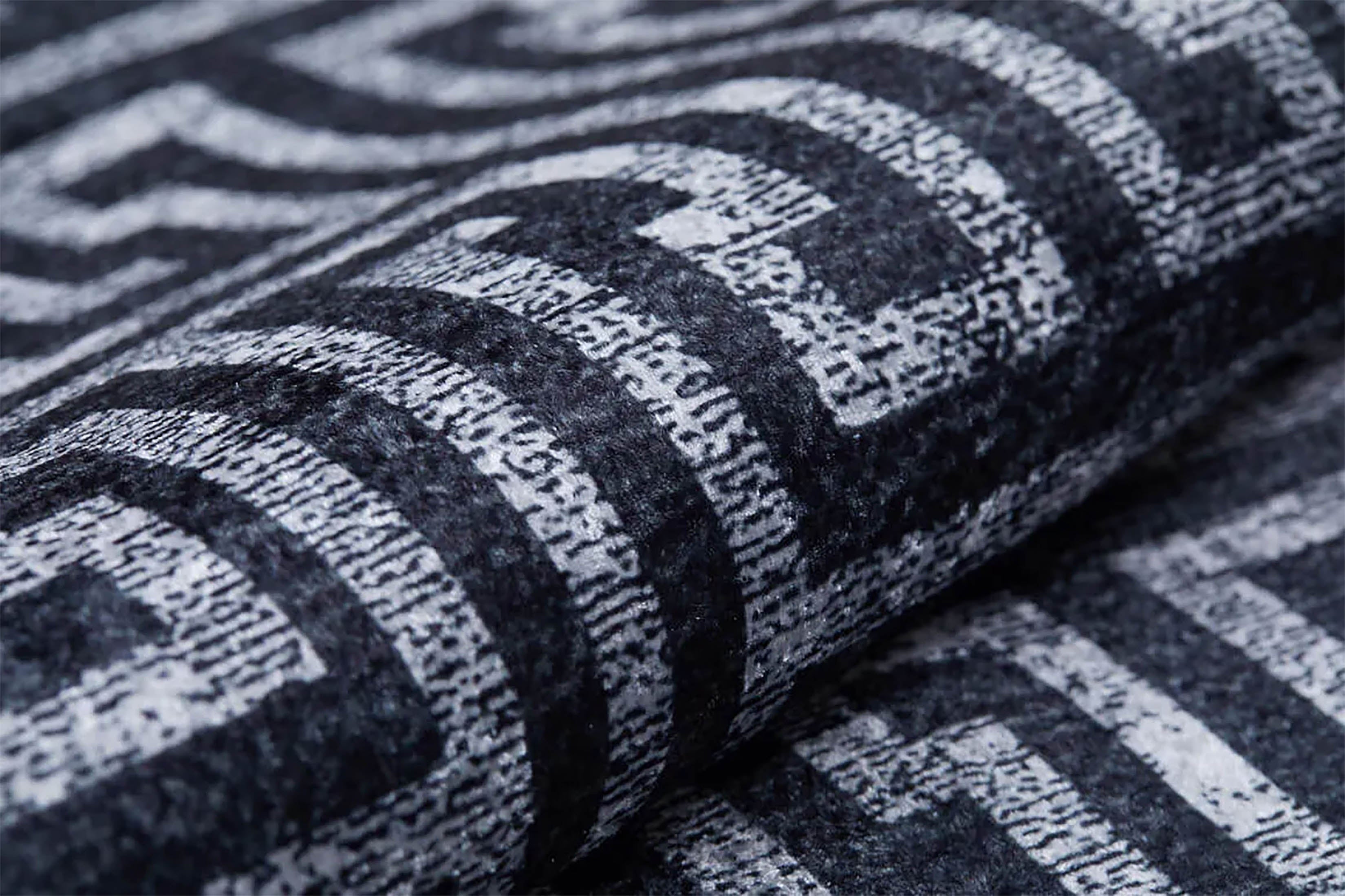 Hale Turkish Black Gray Geometric Modern Rug