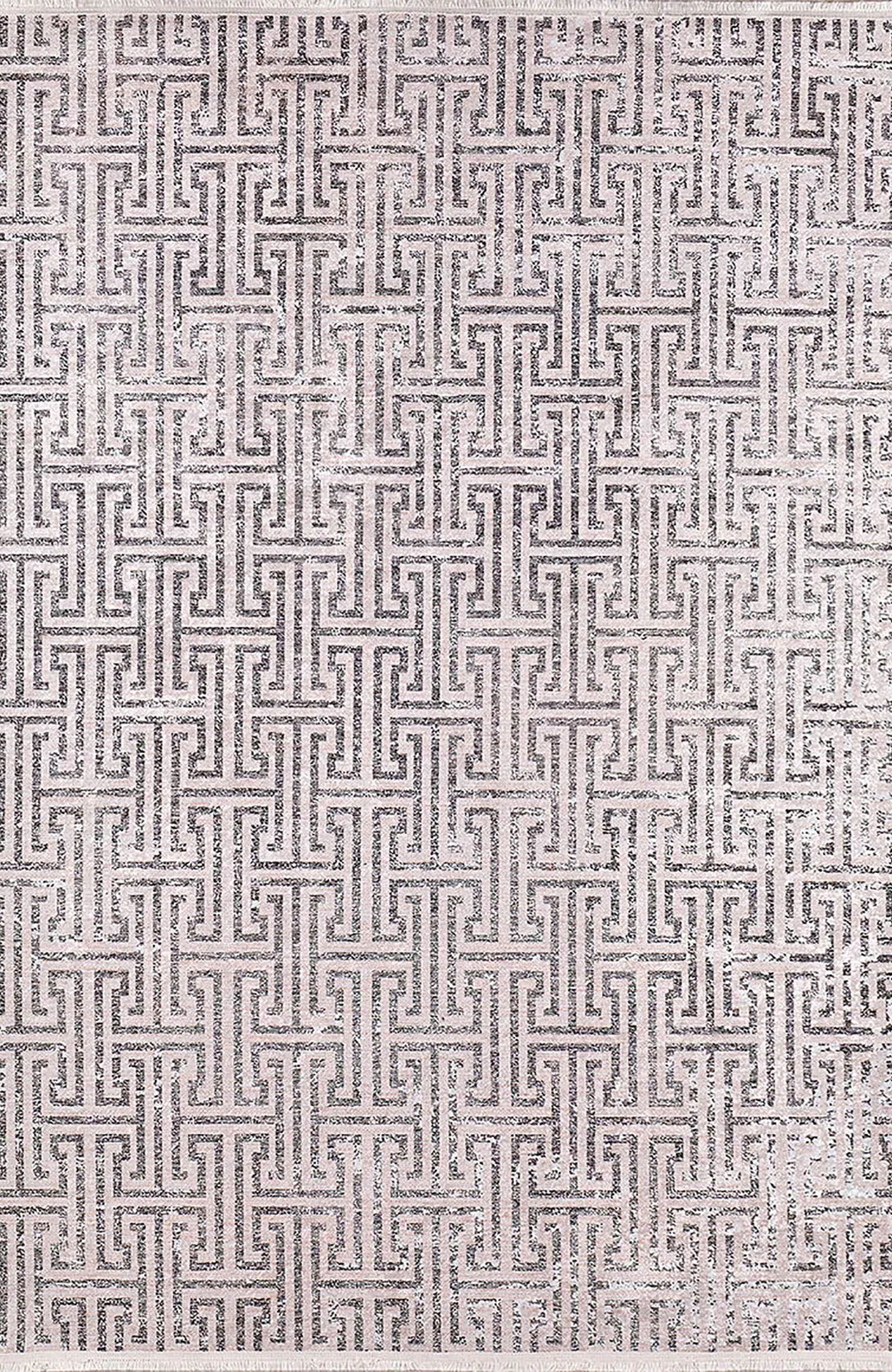 Handan Turkish Beige Black Geometric Modern Rug