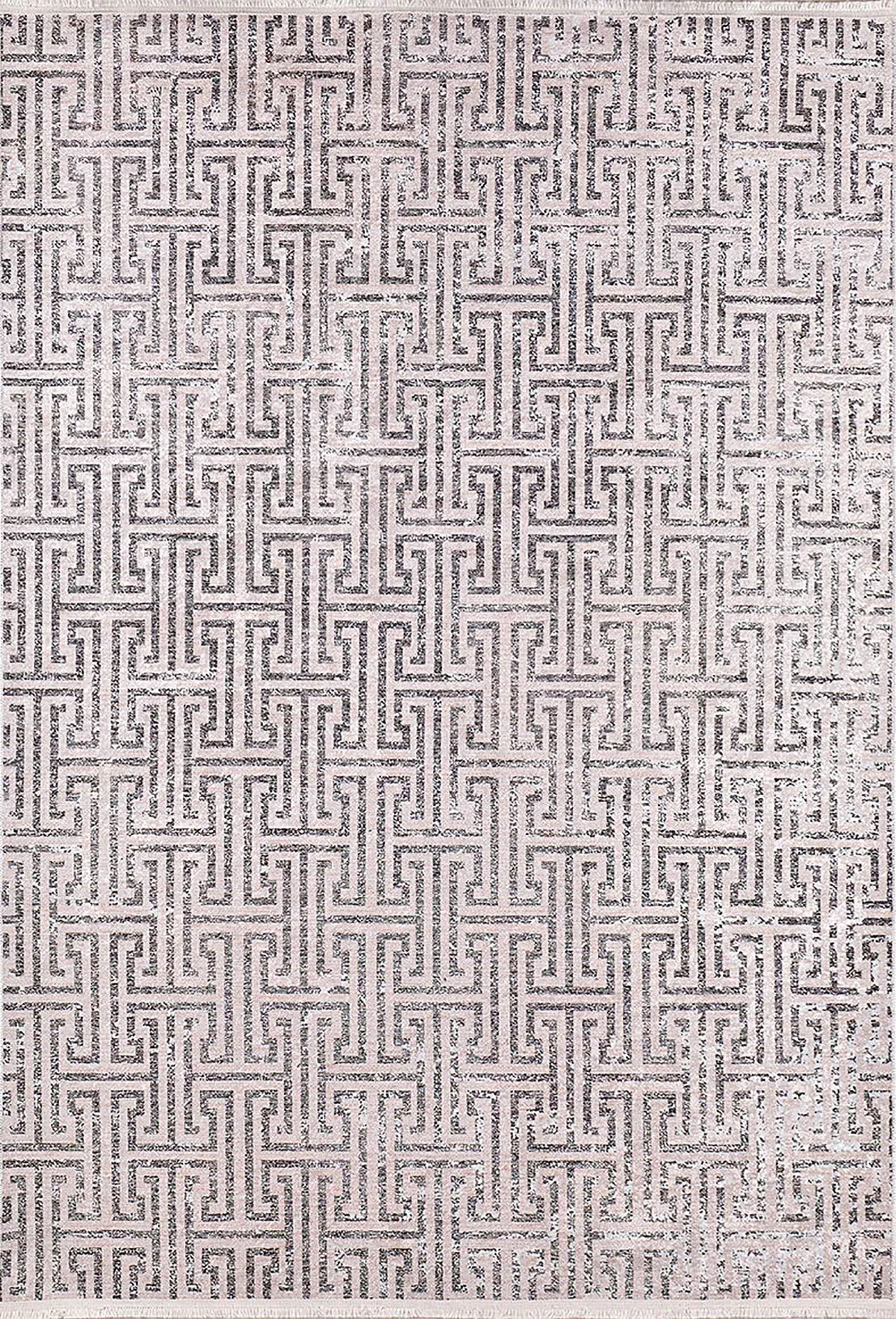 Handan Turkish Beige Black Geometric Modern Rug