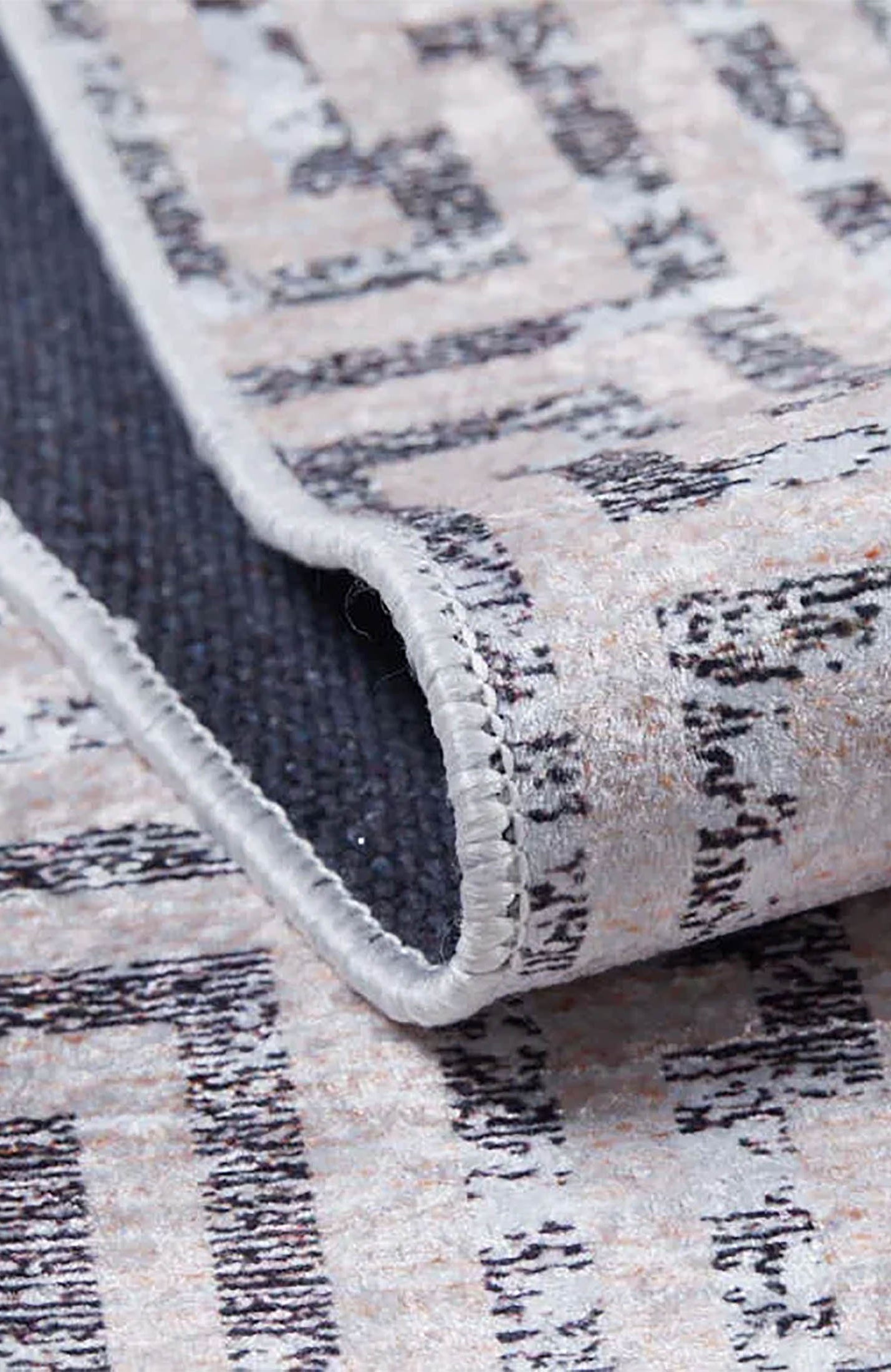 Handan Turkish Beige Black Geometric Modern Rug