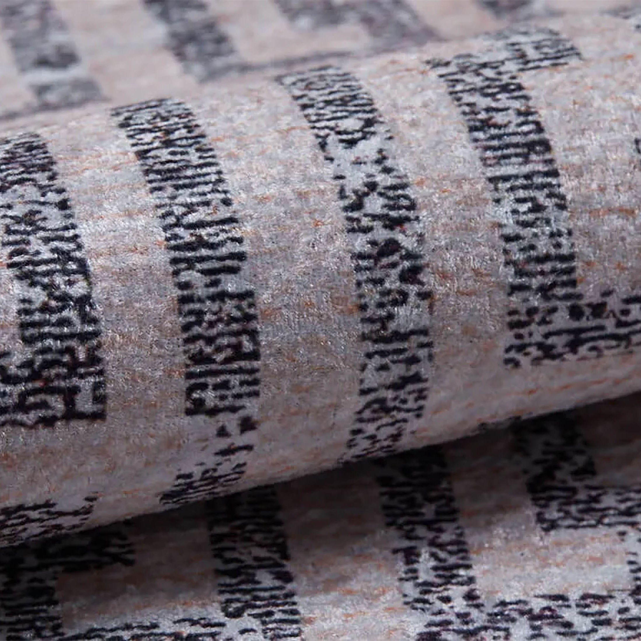 Handan Turkish Beige Black Geometric Modern Rug