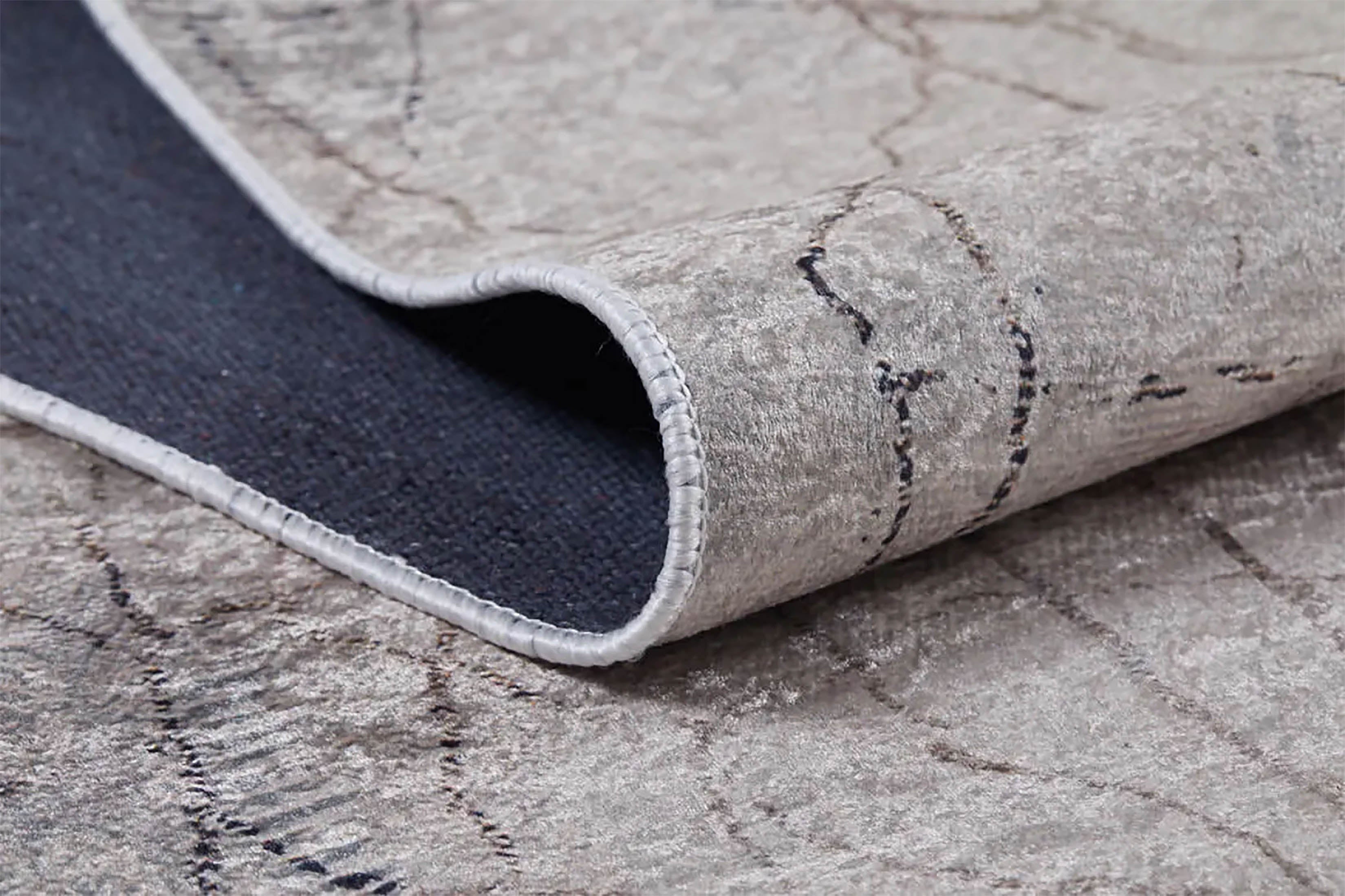 Belen Land Drought Light Powder Color luxury Decor Area Rug