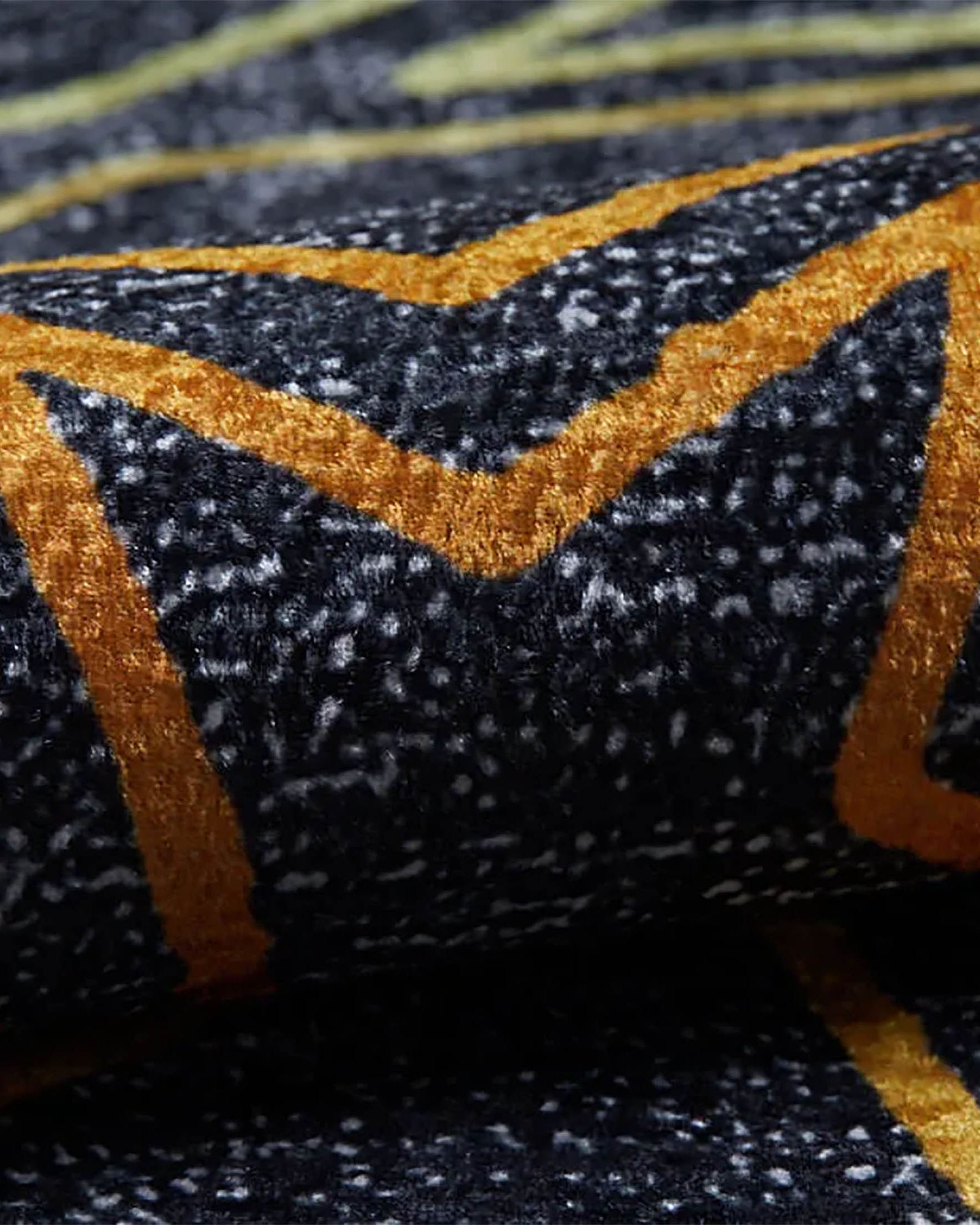 Livia Geometric Artistic Decor Contemporary Black Gold Area Rug