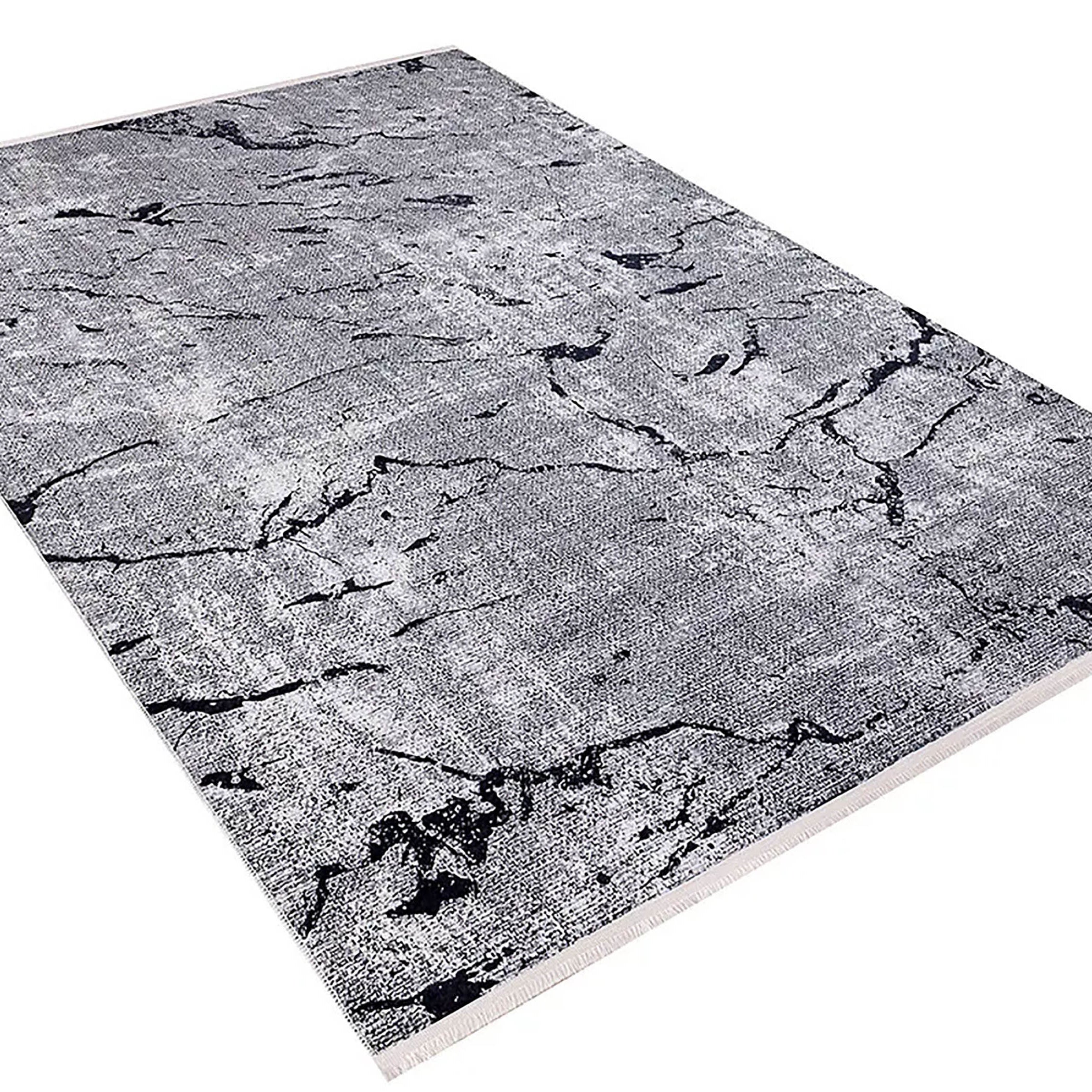Liberty Marble Style Gray Art Deco Luxury Rug