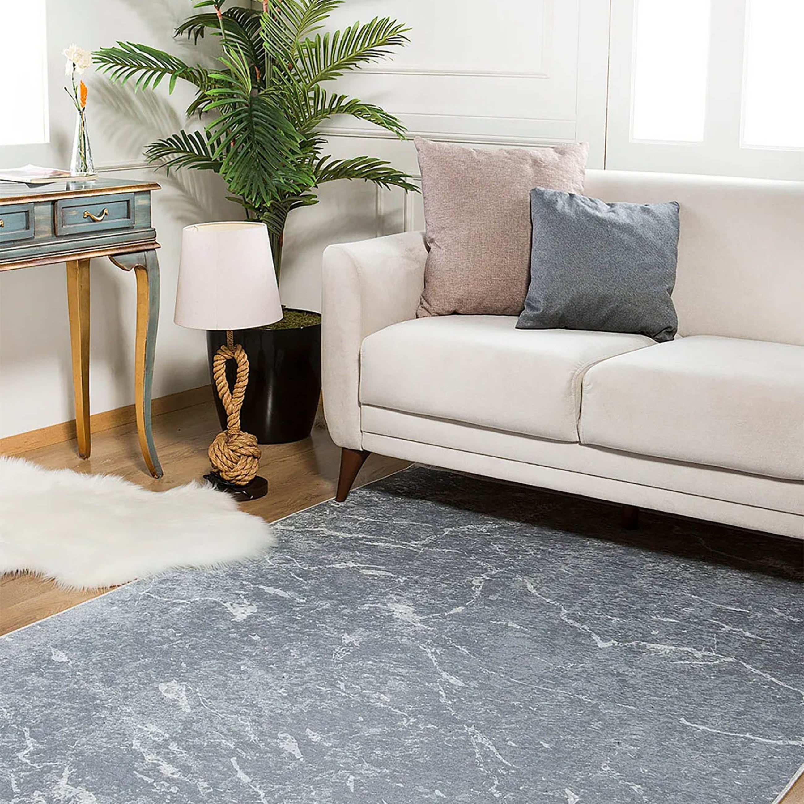 Ayleen Marble Style Gray Art Deco Luxury Modern Rug