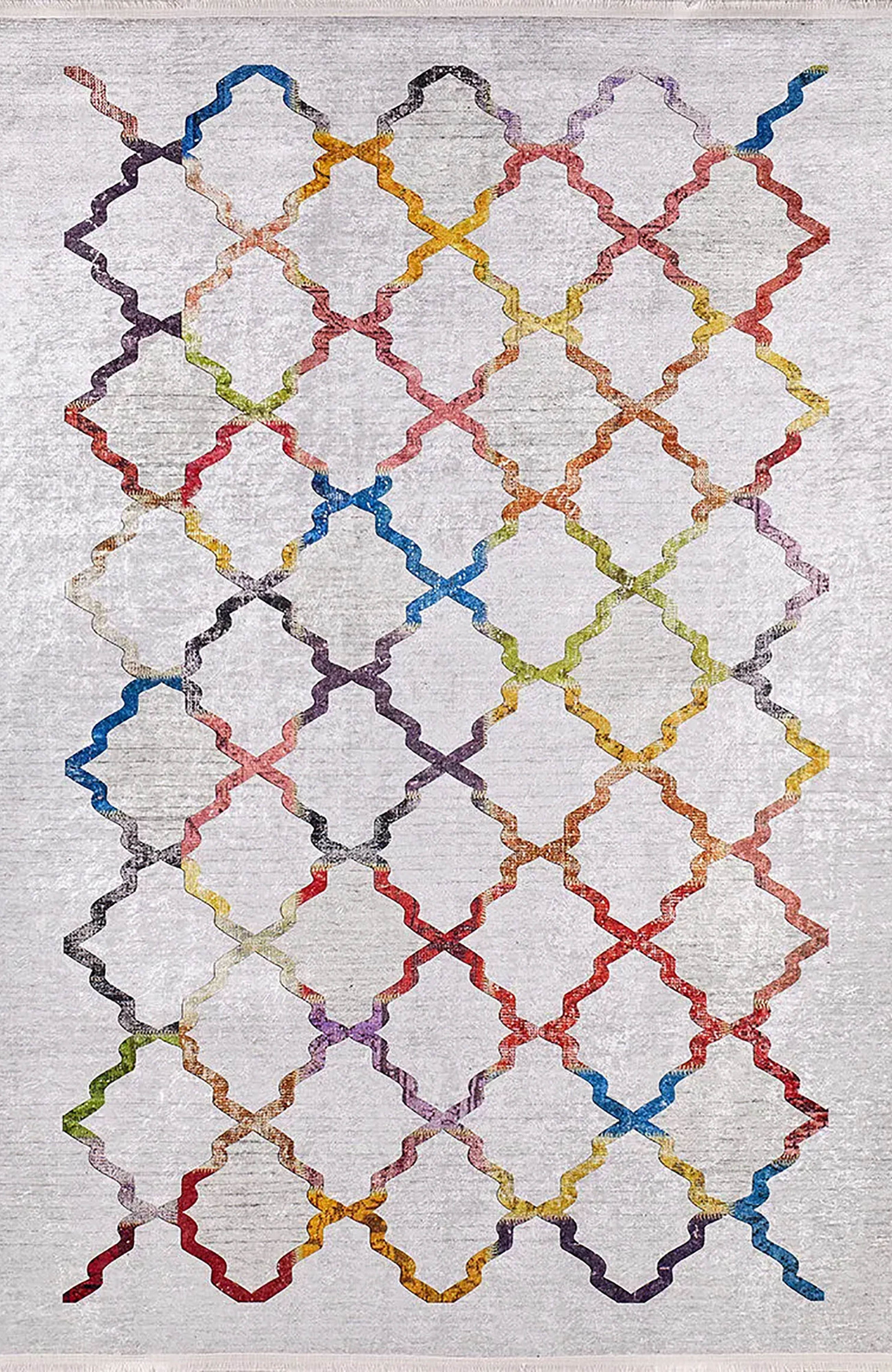 Keyla Geometric Home Decor Rainbow Colors Rug