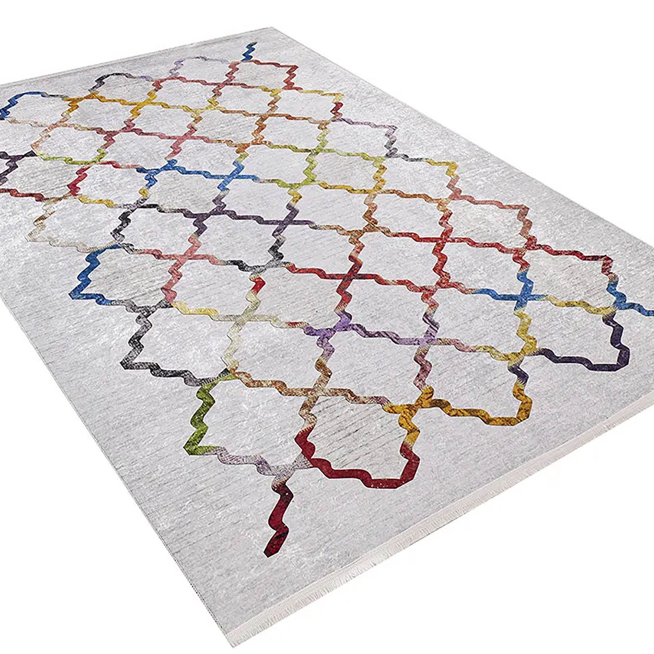 Keyla Geometric Home Decor Rainbow Colors Rug