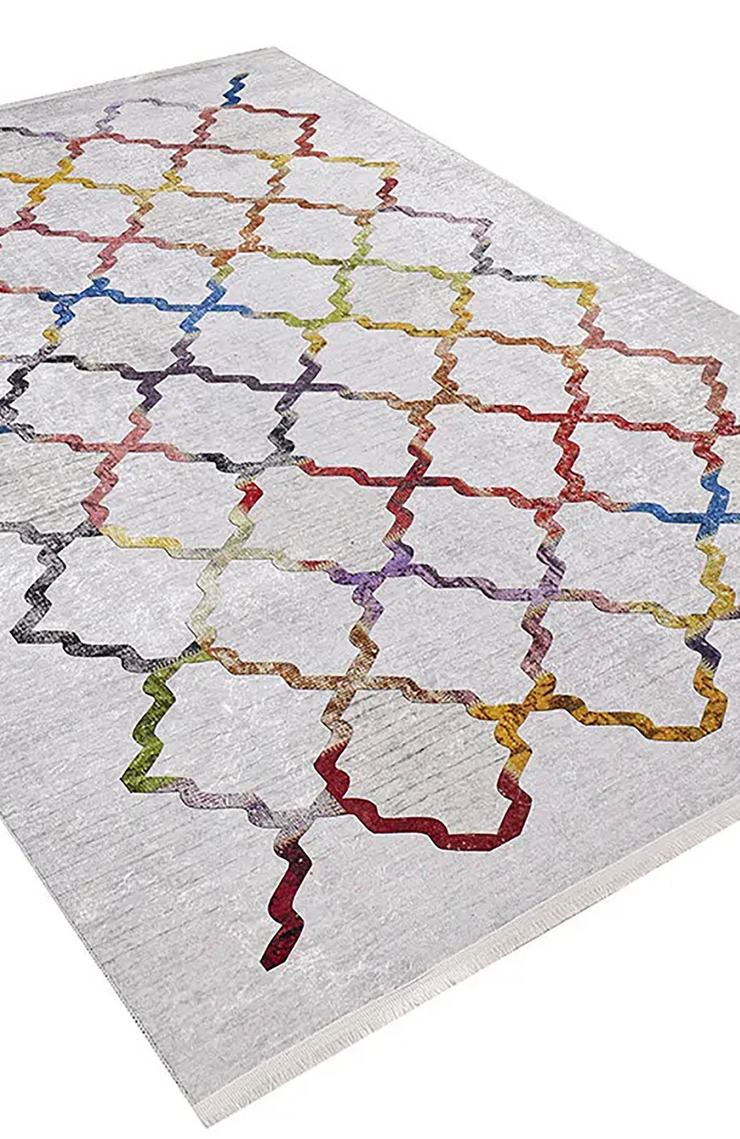 Keyla Geometric Home Decor Rainbow Colors Rug