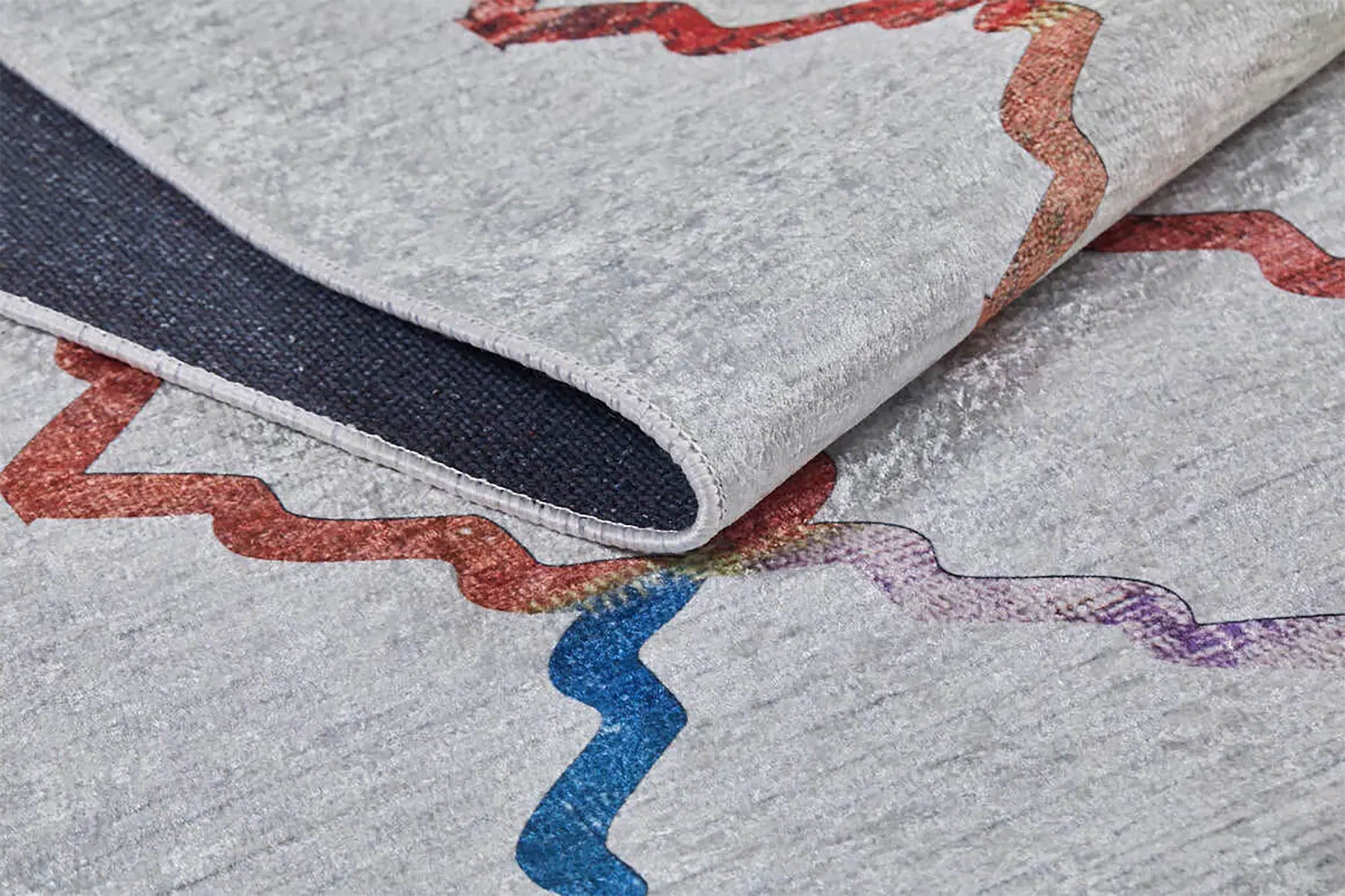 Keyla Geometric Home Decor Rainbow Colors Rug