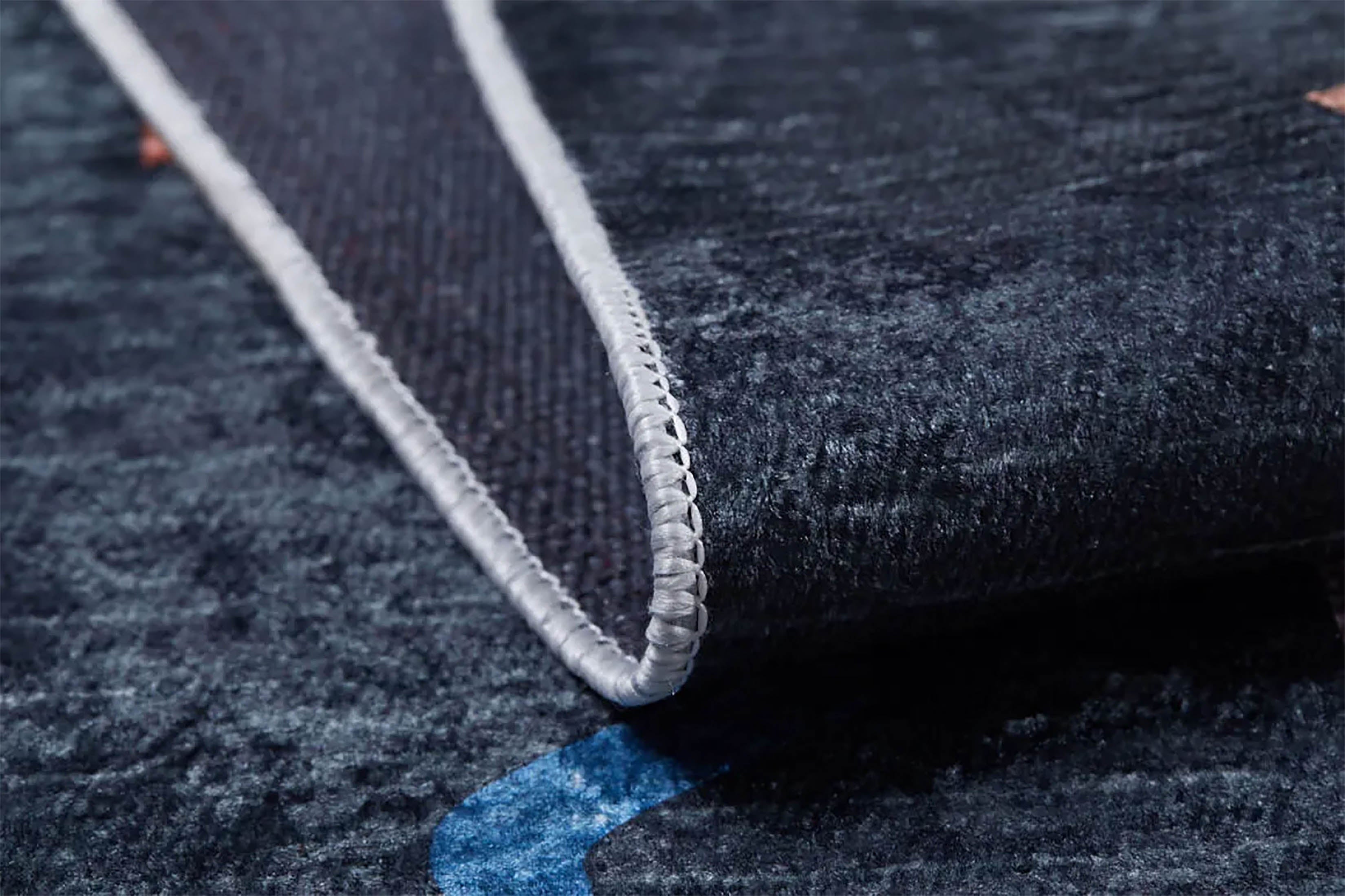 Marianna Black Colorful Home Decor Geometric Luxury Rug