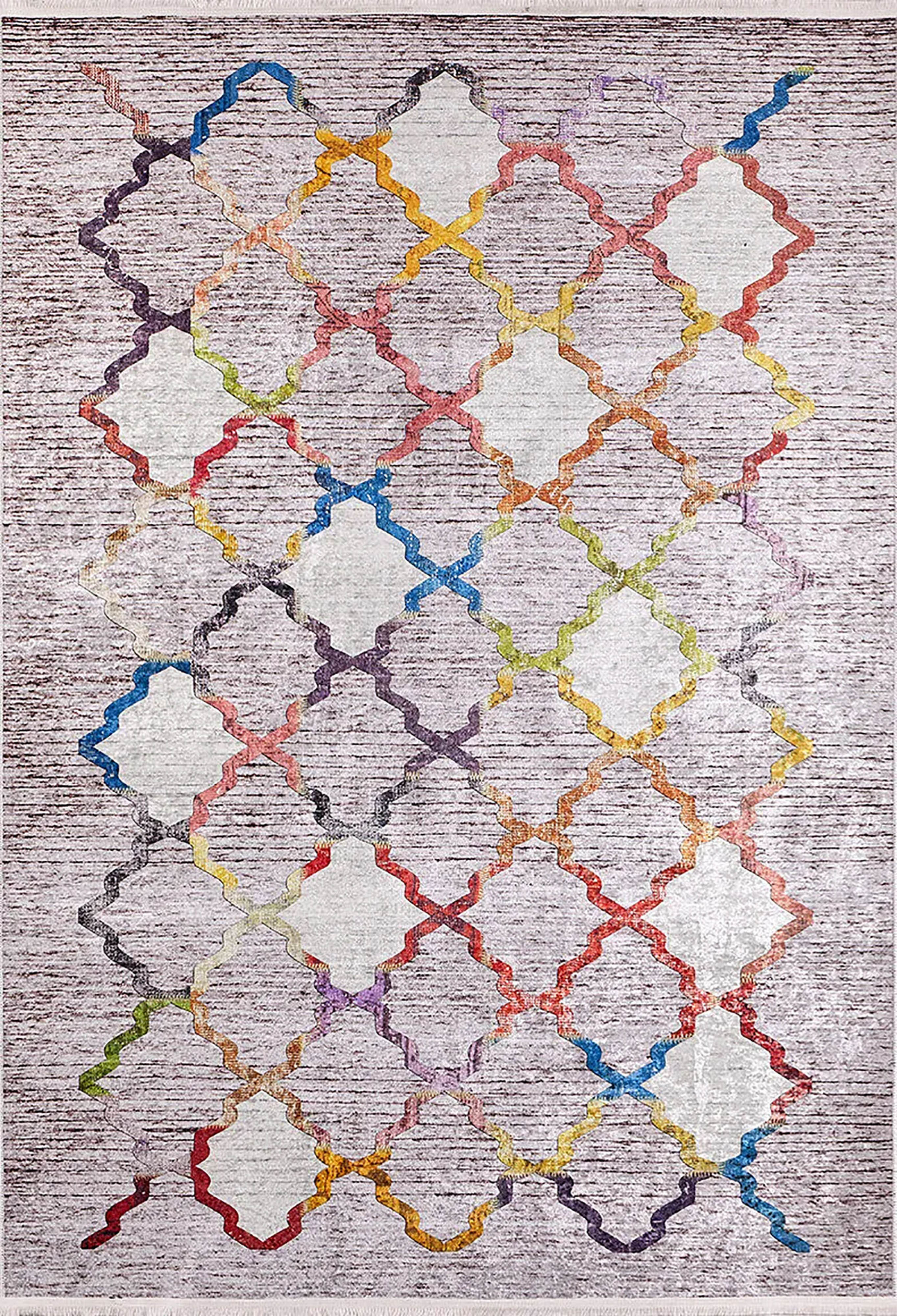 Ensley Colorful Geometric Vibrant Color Home Decor Luxury Rug