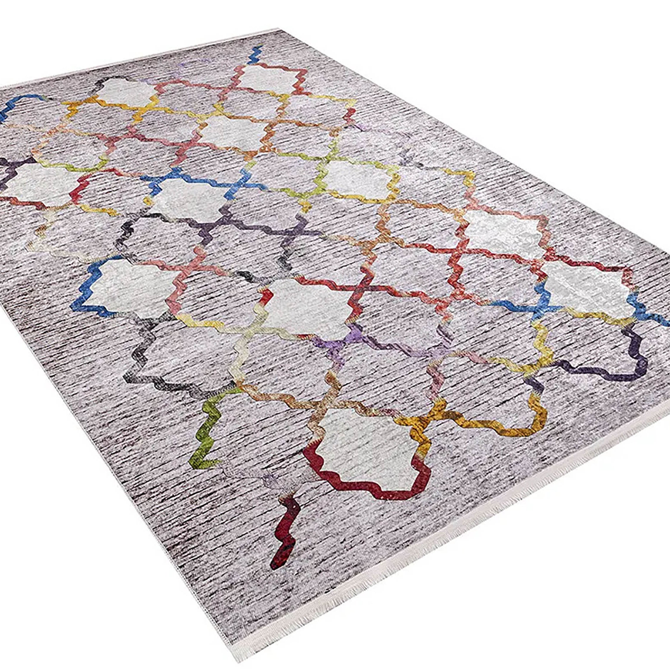 Ensley Colorful Geometric Vibrant Color Home Decor Luxury Rug