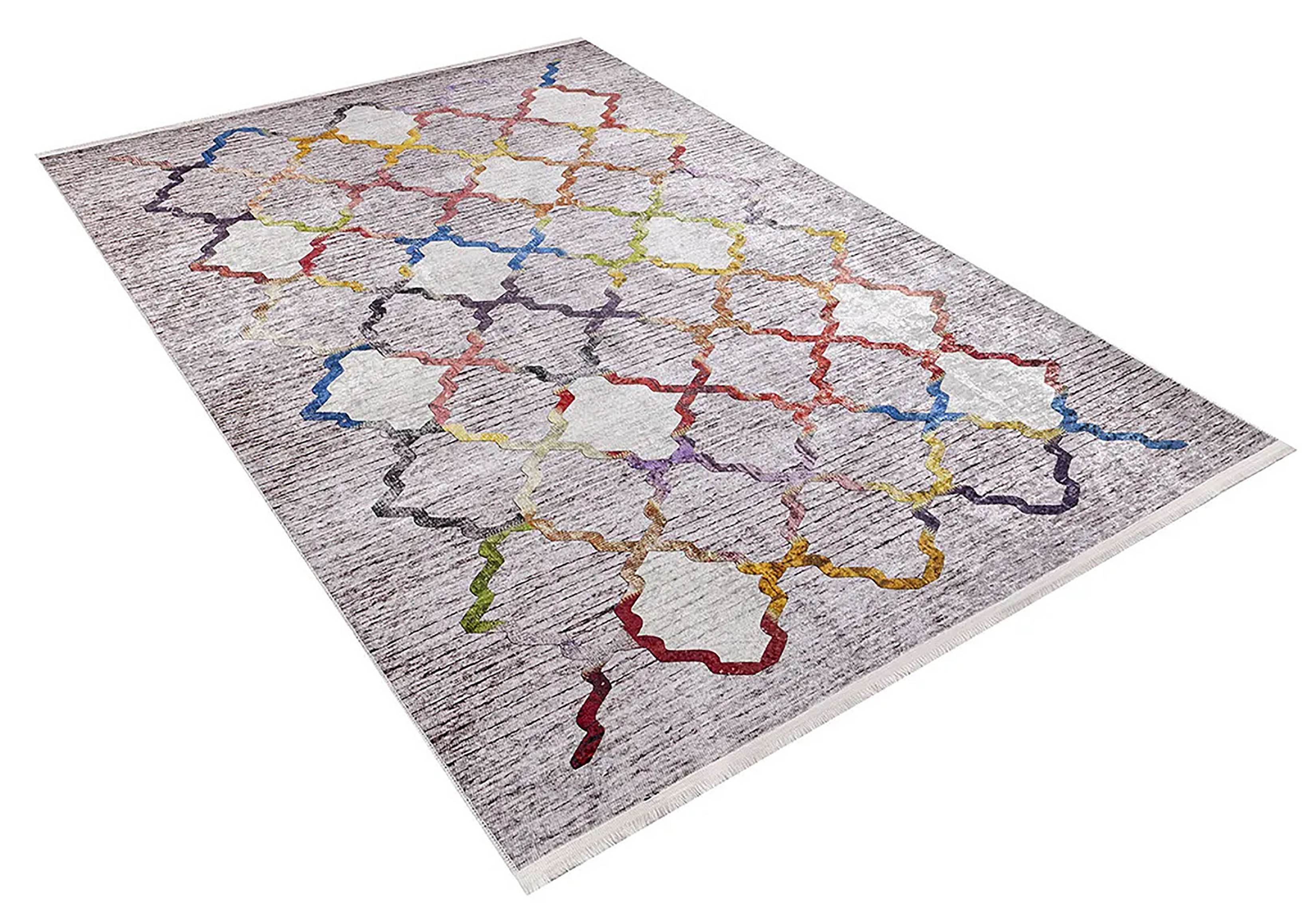 Ensley Colorful Geometric Vibrant Color Home Decor Luxury Rug