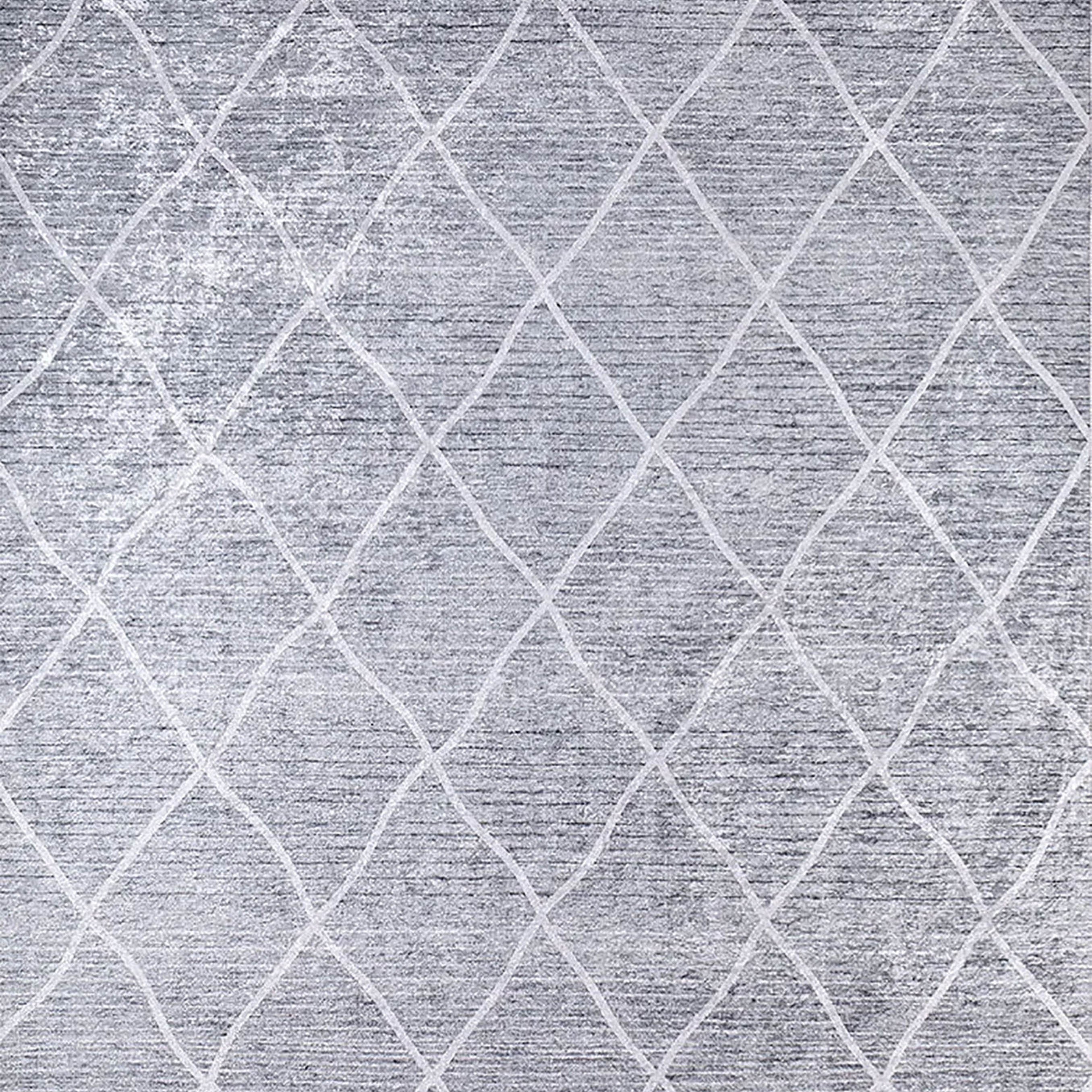 Hayal Moroccan Gray Geometric Modern Luxury Rug