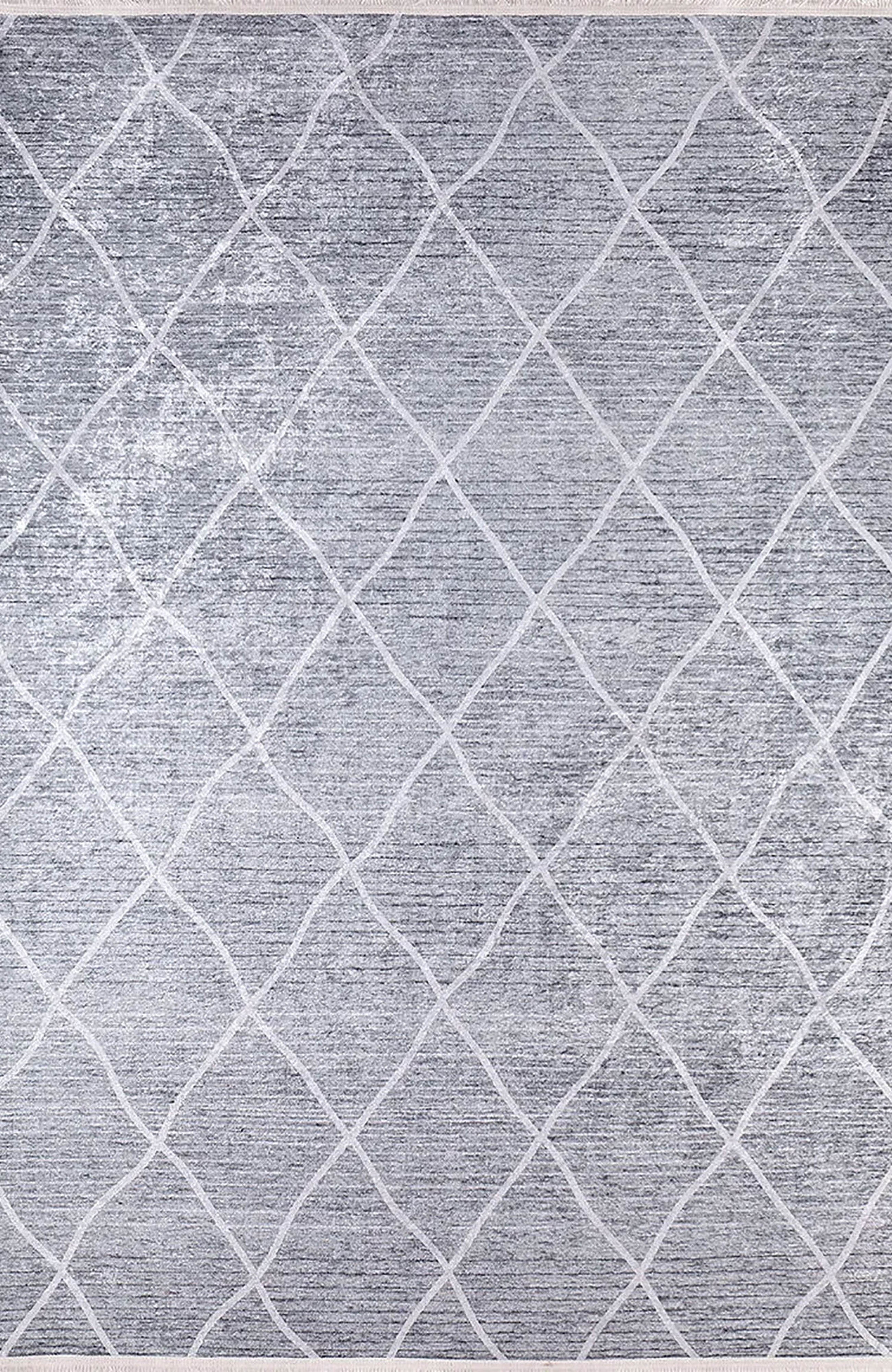 Hayal Moroccan Gray Geometric Modern Luxury Rug