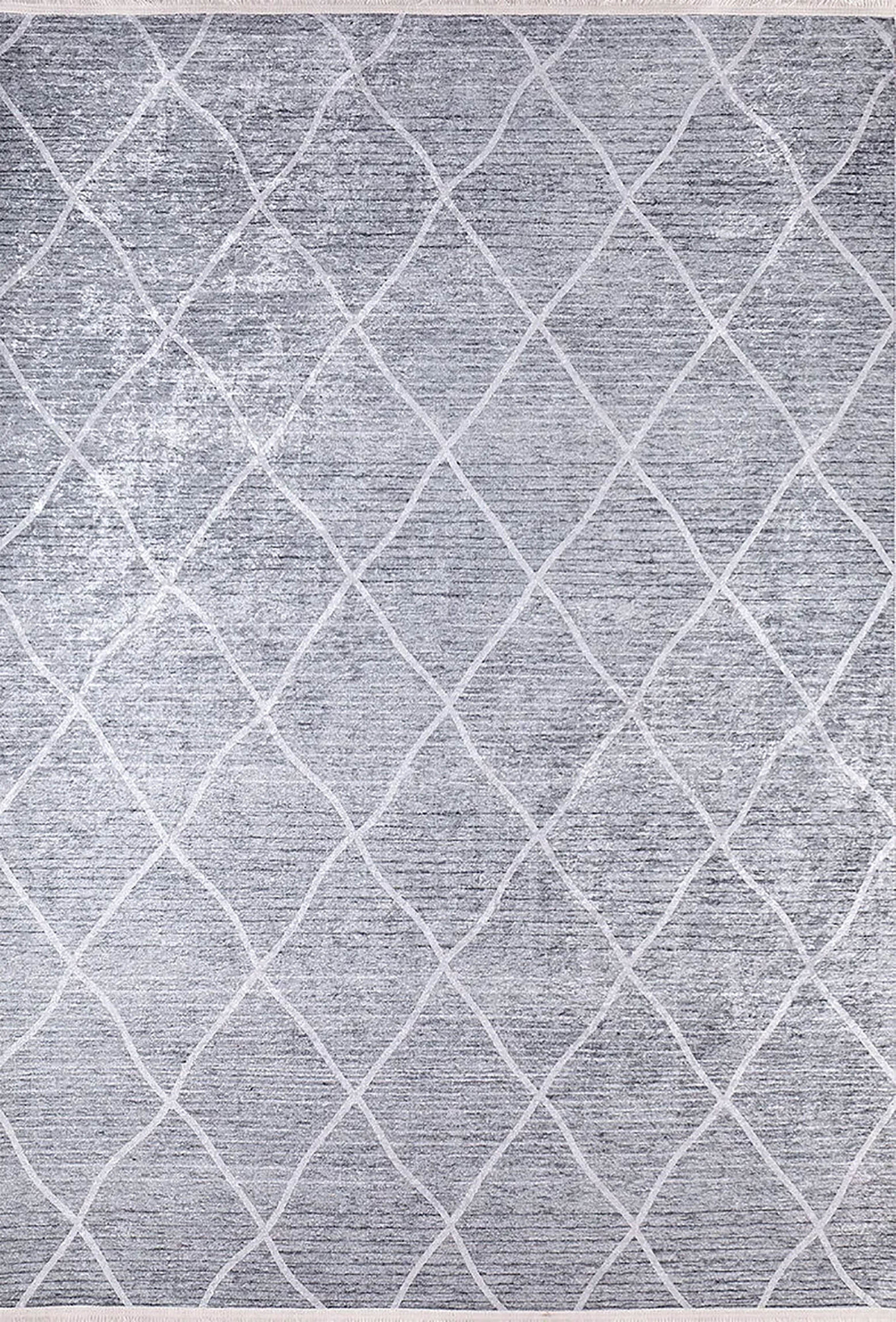 Hayal Moroccan Gray Geometric Modern Luxury Rug