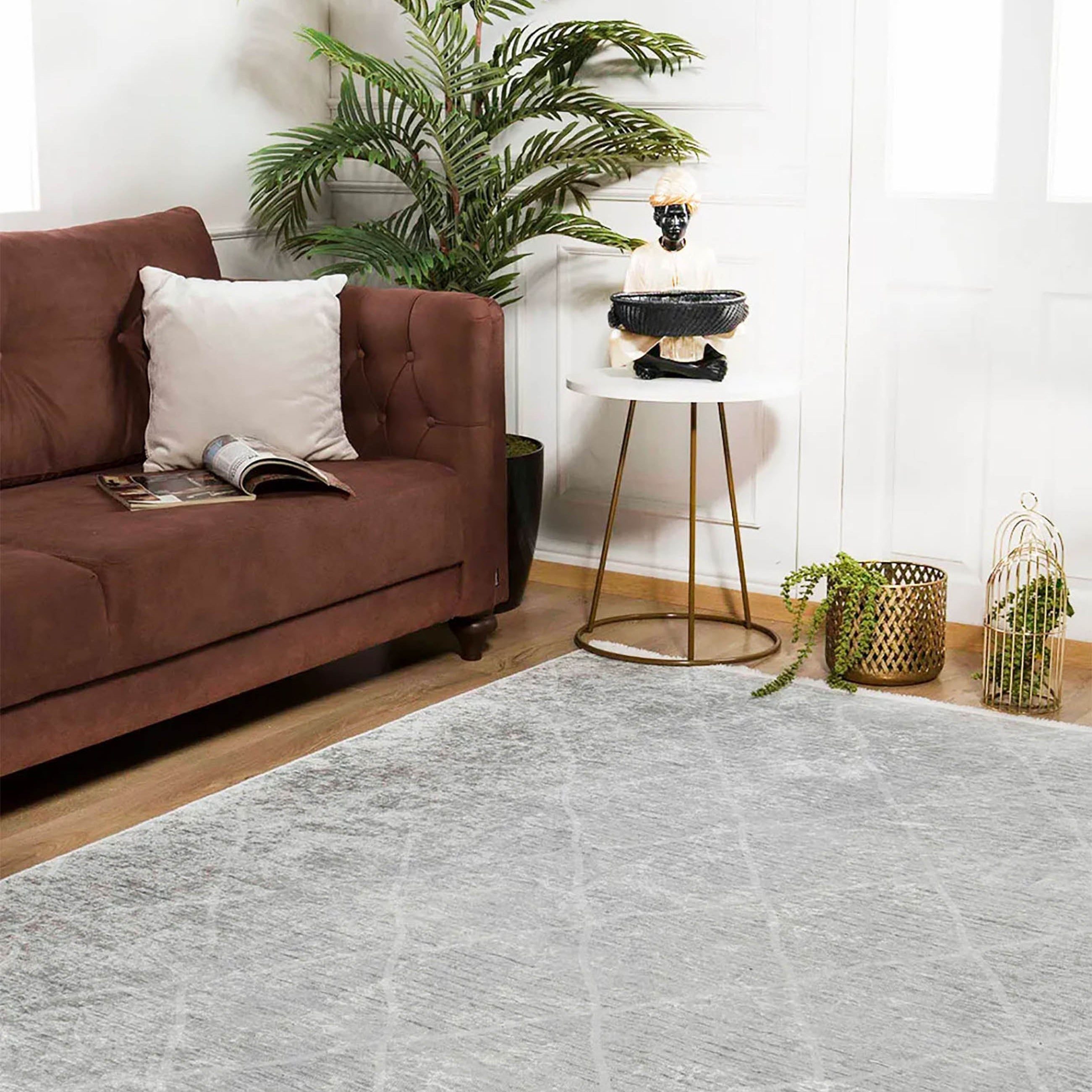 Hediye Moroccan Cream Geometric Modern Luxury Rug