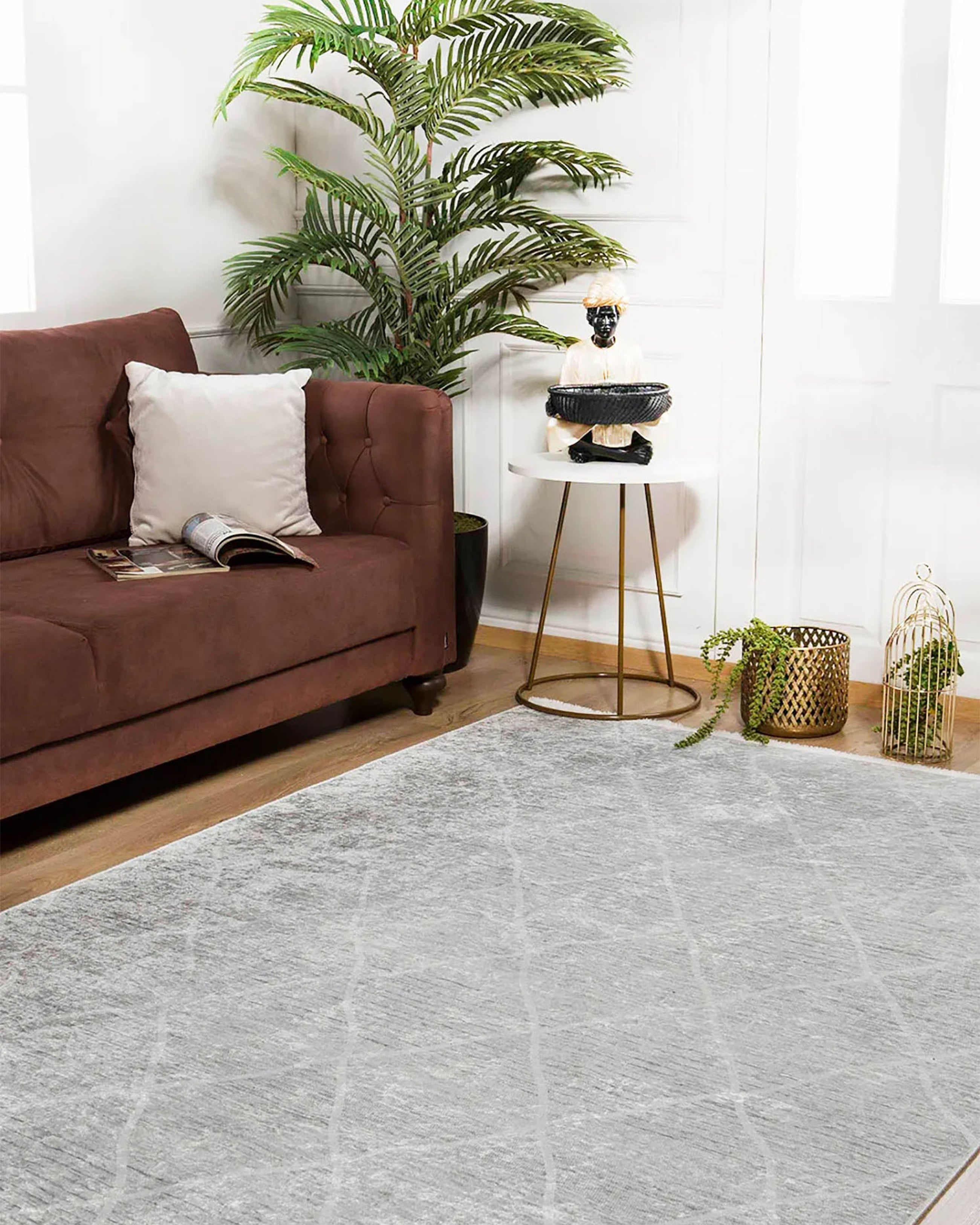 Hediye Moroccan Cream Geometric Modern Luxury Rug