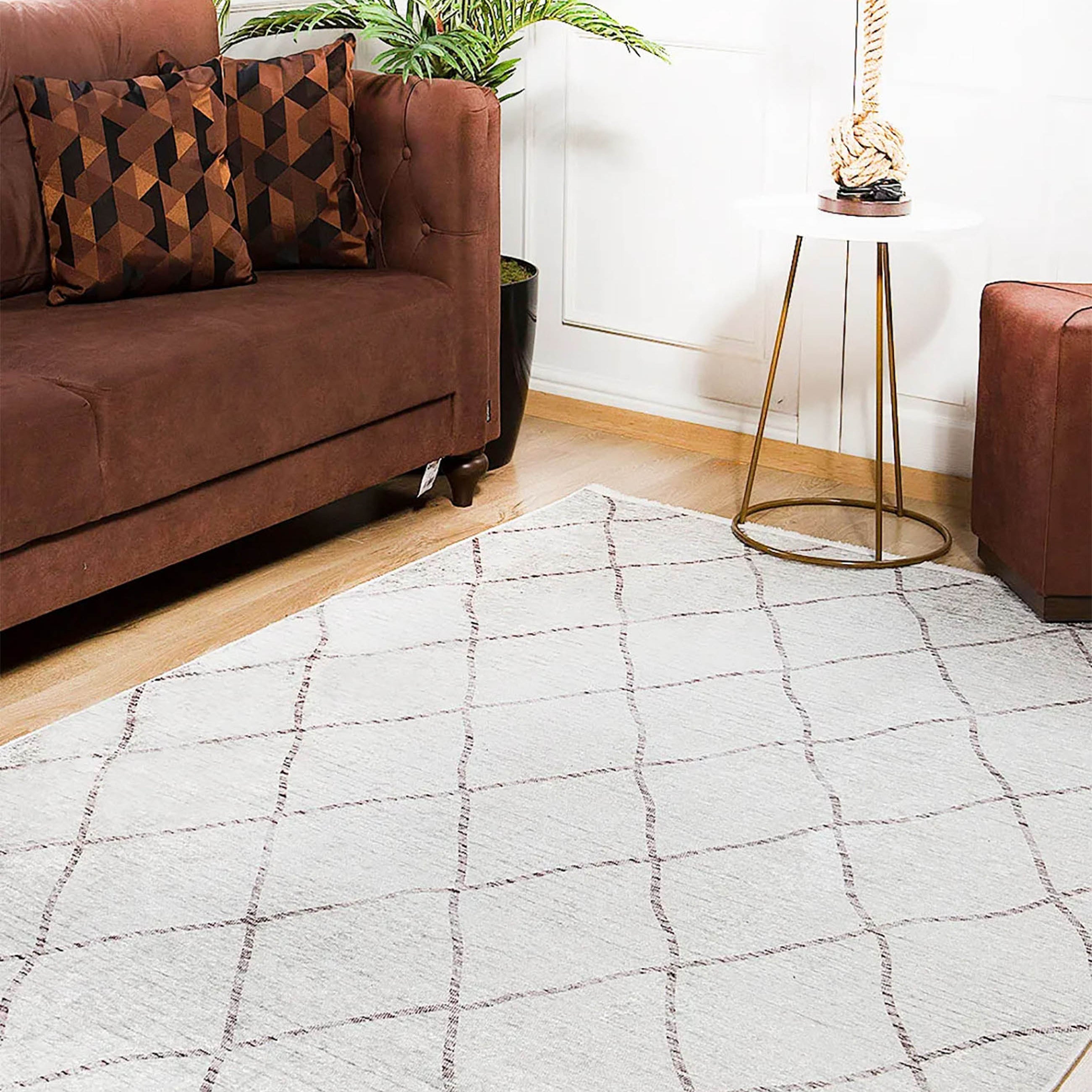 Havle Moroccan Cream Geometric Modern Luxury Rug