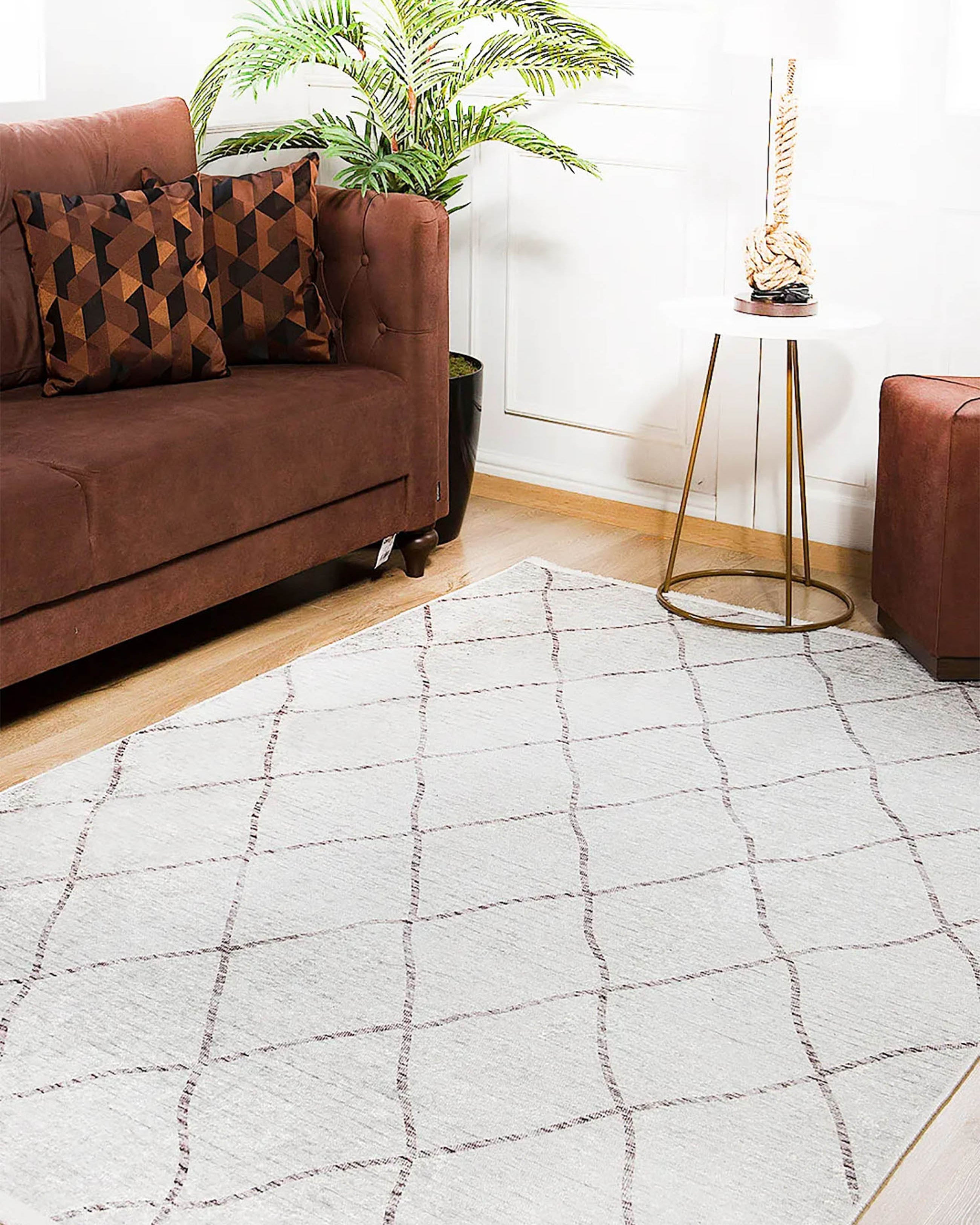 Havle Moroccan Cream Geometric Modern Luxury Rug