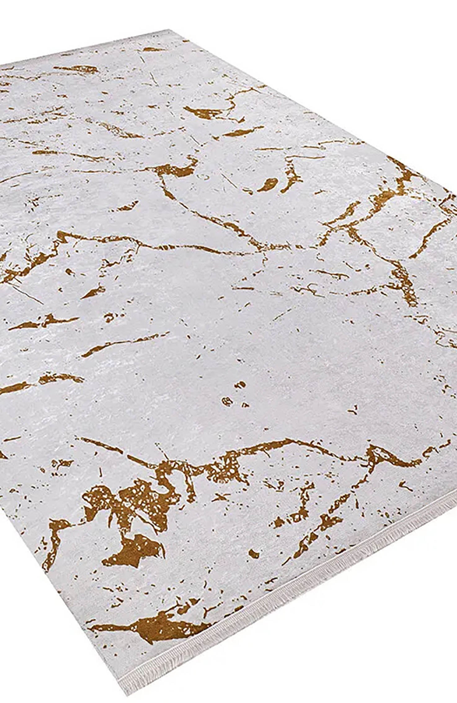 Princess Marble Style Cream Gold Art Deco Luxury Modern Home Rug