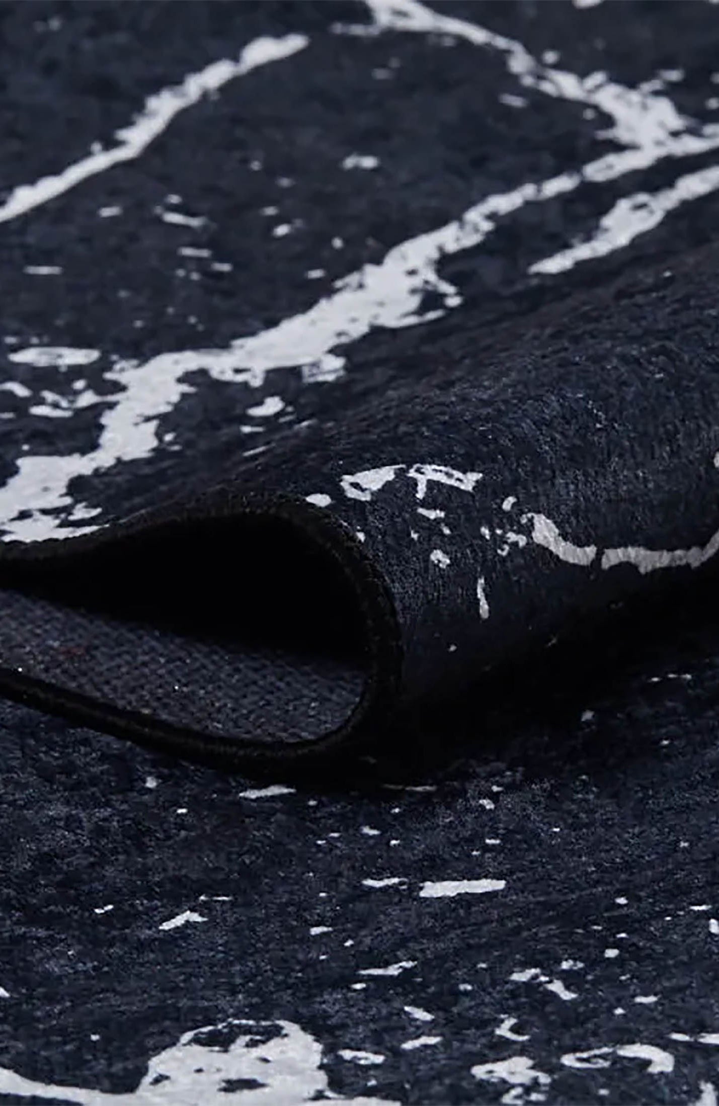 Alexia Marble Style Black luxury Home Modern Art Rug