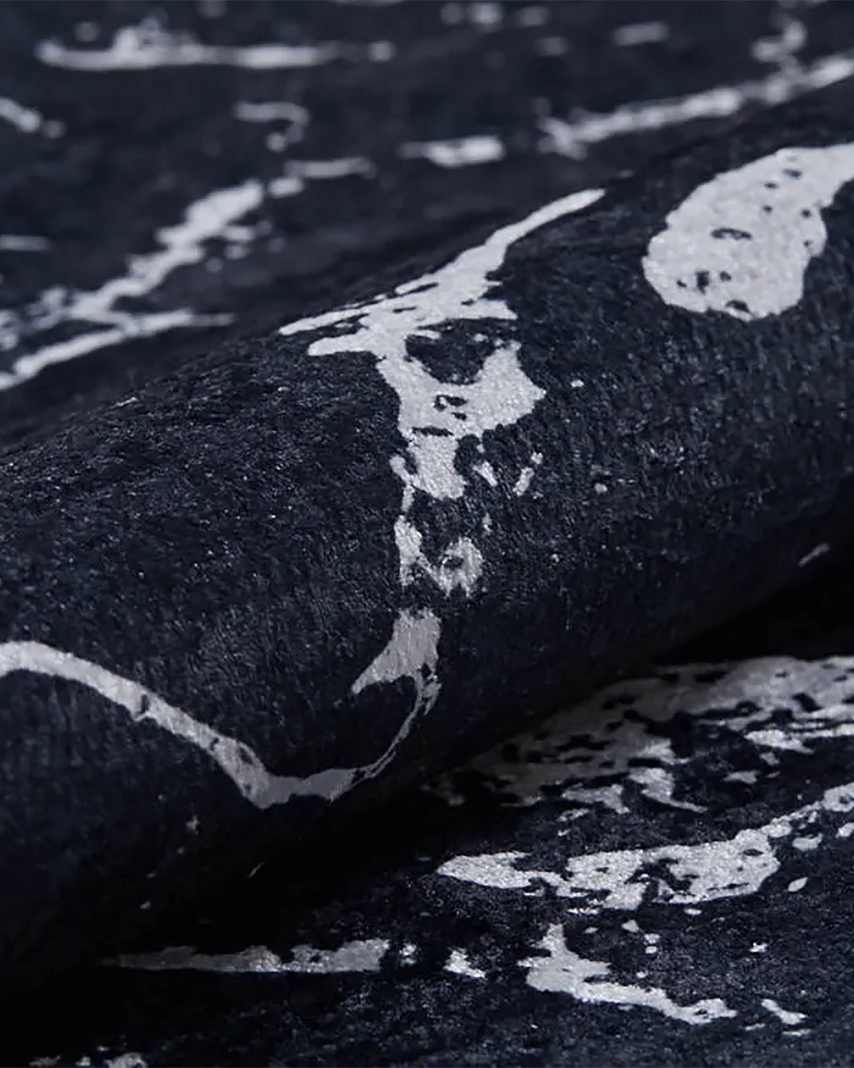 Alexia Marble Style Black luxury Home Modern Art Rug