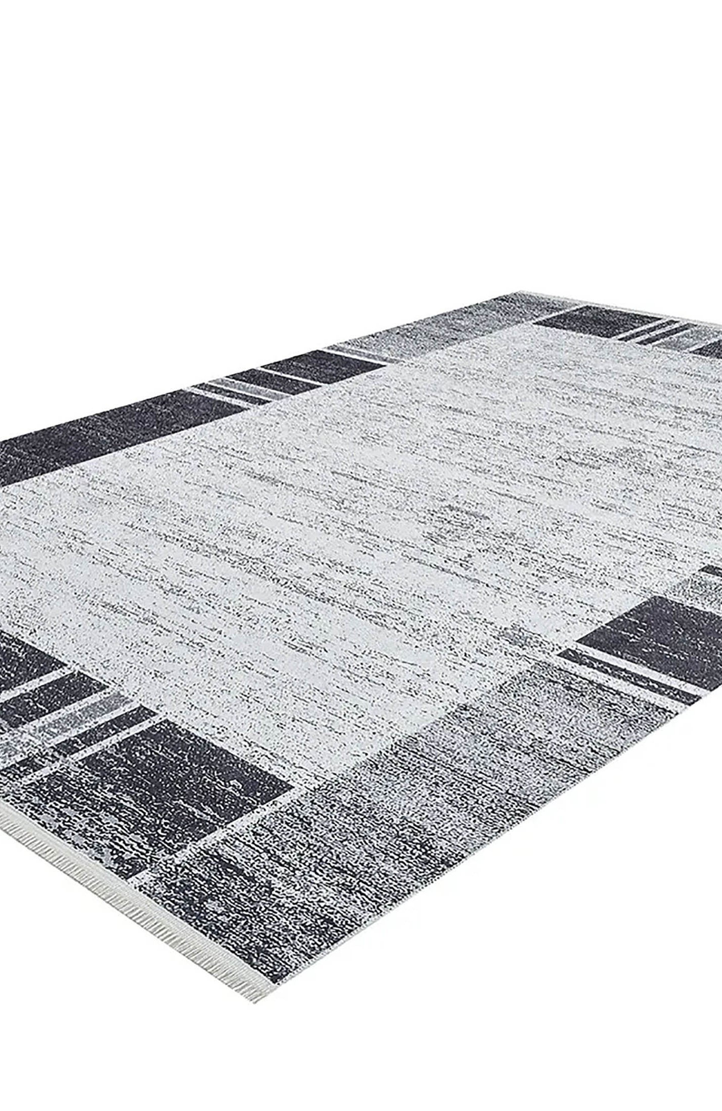 Samira Geometric Design Black Gray Contemporary Boho Decor Rug
